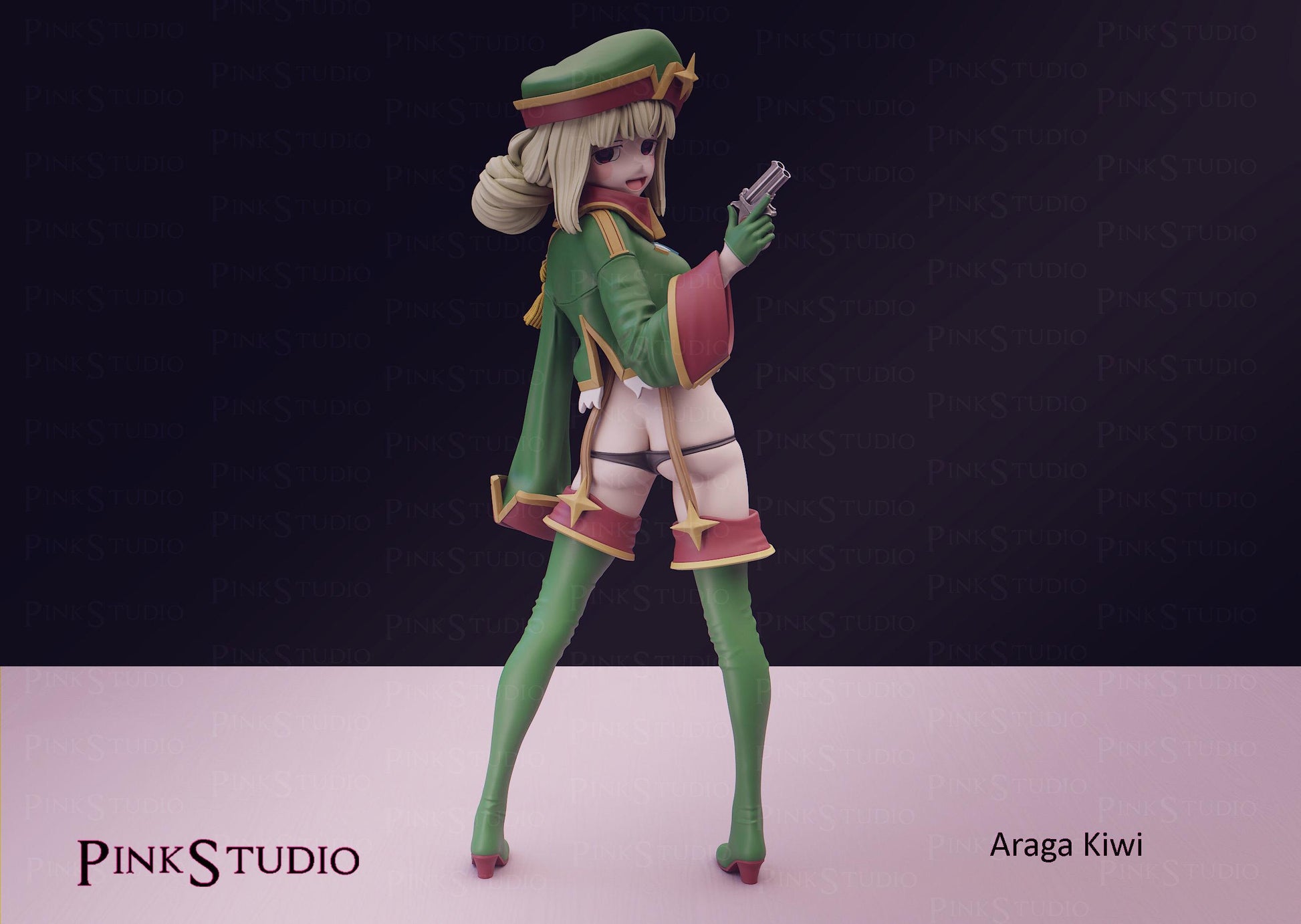 Soldier Girl Model Kit | 3D Resin Printed Figurine | Pink Studio