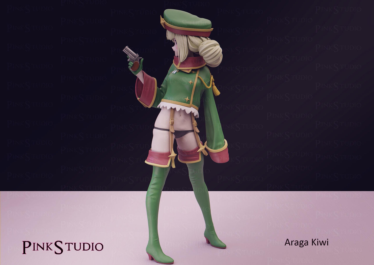 Soldier Girl Model Kit | 3D Resin Printed Figurine | Pink Studio