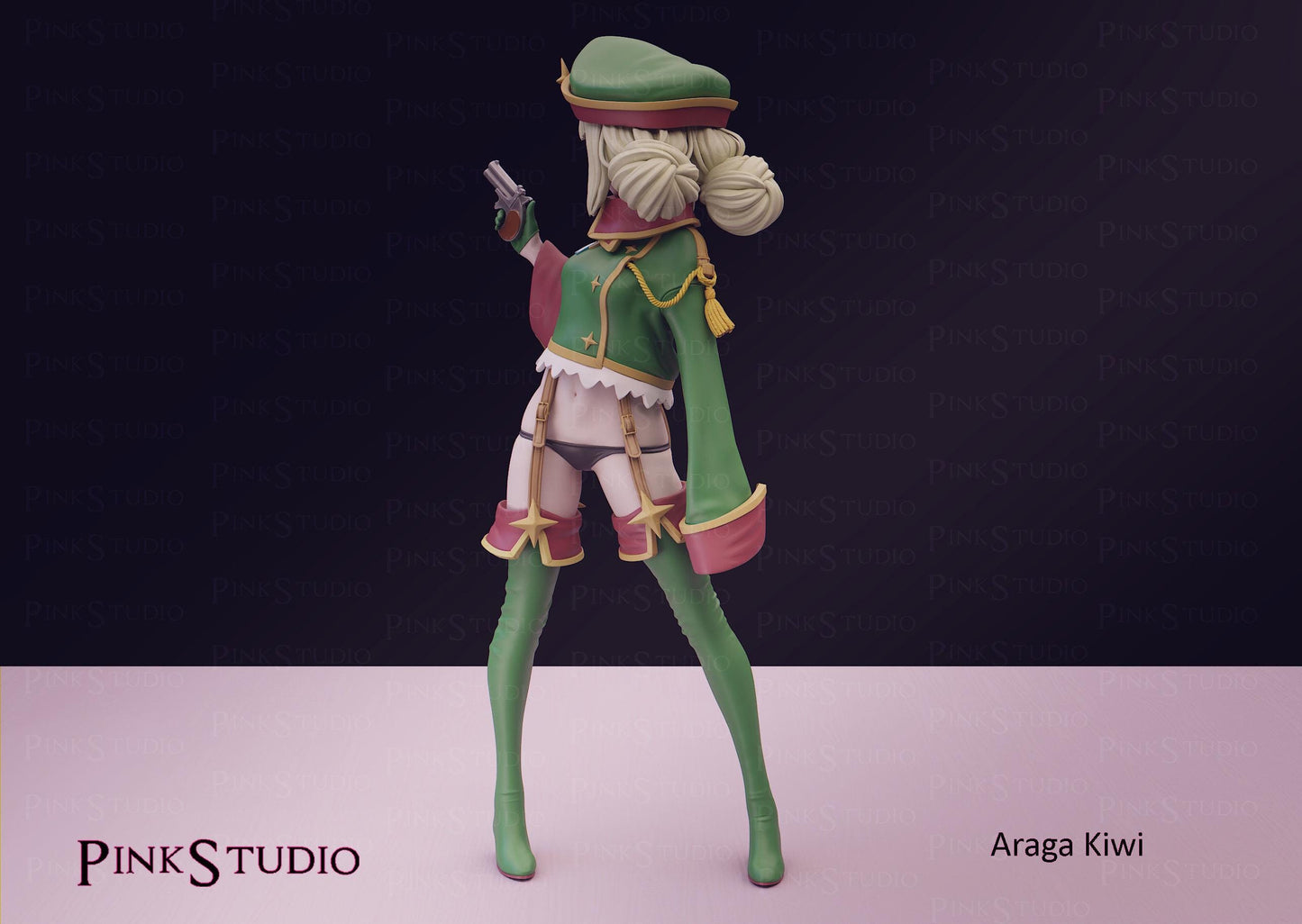 Soldier Girl Model Kit | 3D Resin Printed Figurine | Pink Studio