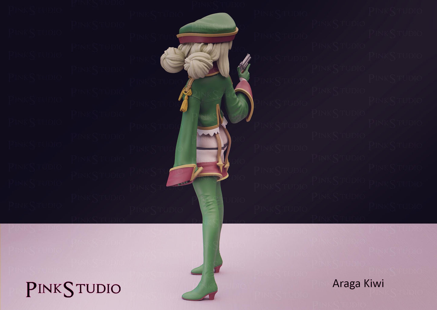 Soldier Girl Model Kit | 3D Resin Printed Figurine | Pink Studio
