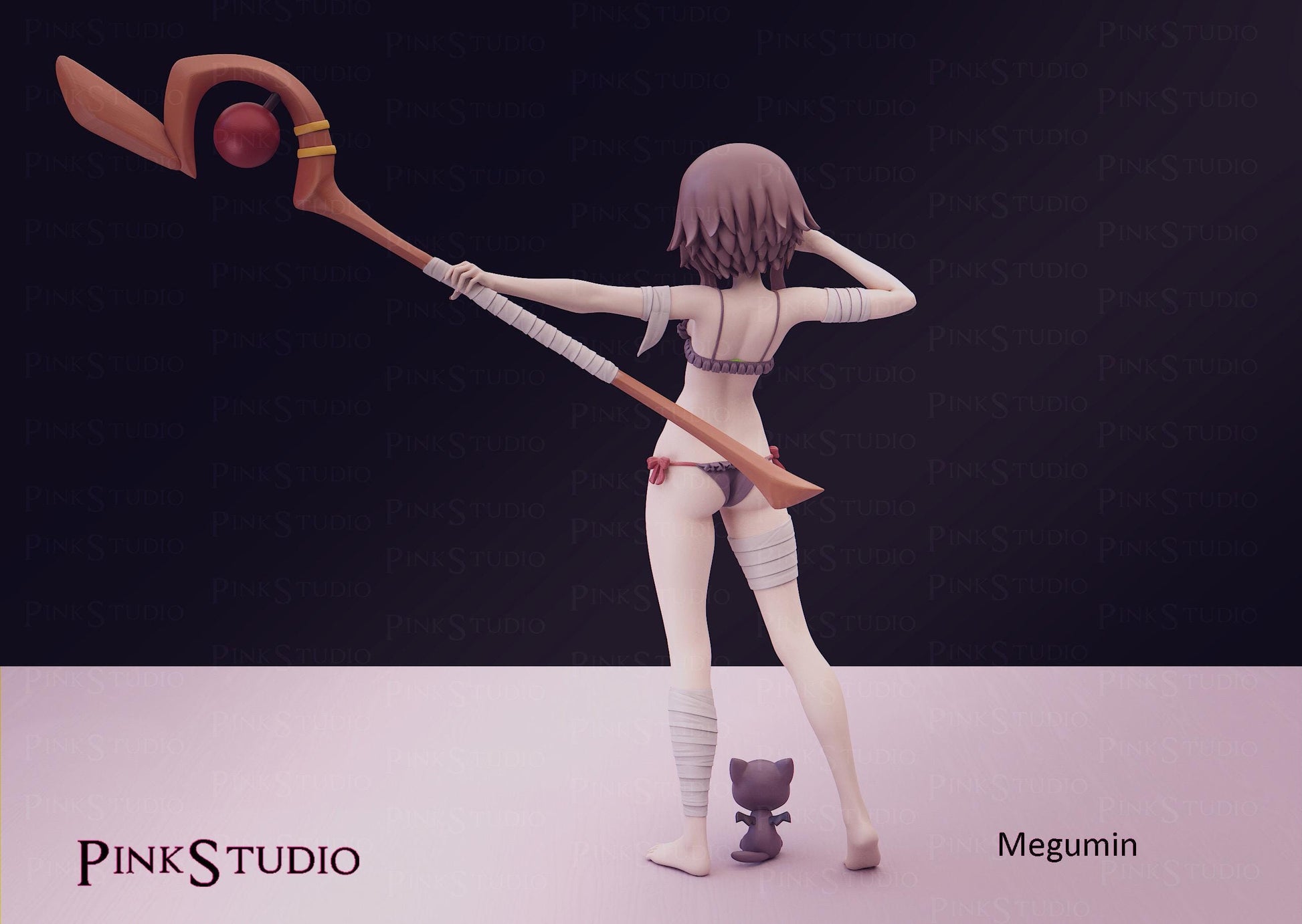 Witch Girl Model Kit | 3D Resin Printed Figurine | Pink Studio