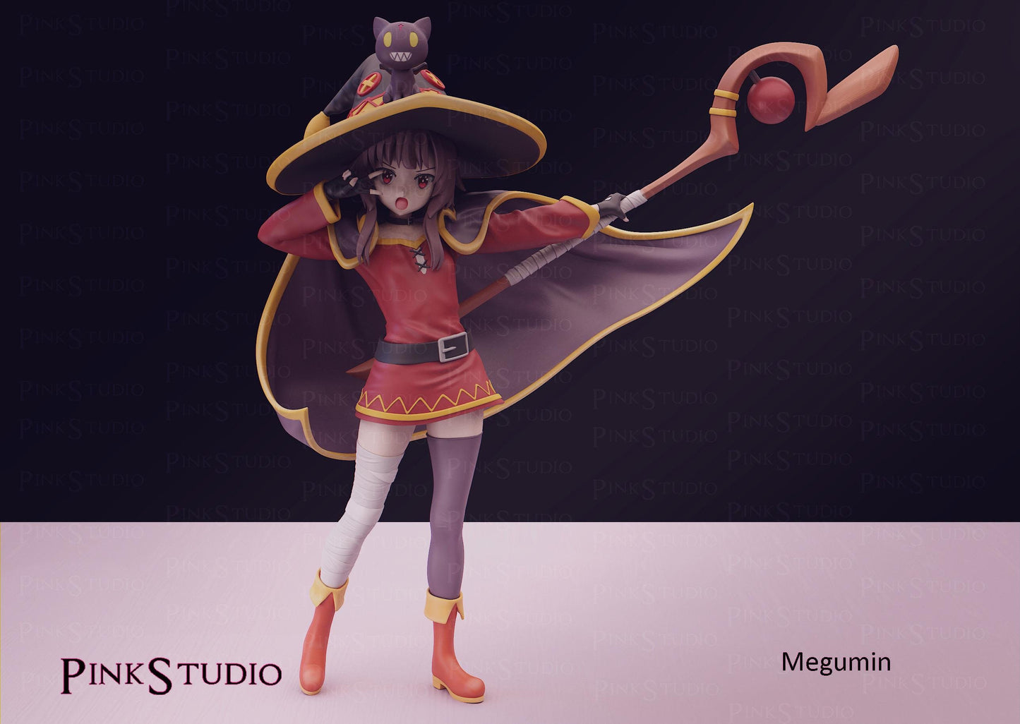 Witch Girl Model Kit | 3D Resin Printed Figurine | Pink Studio