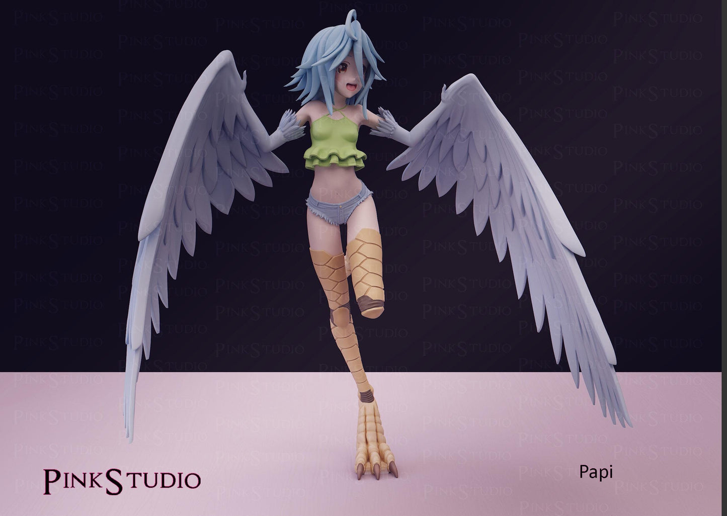 Harpy Girl Model Kit | 3D Resin Printed Figurine | Pink Studio