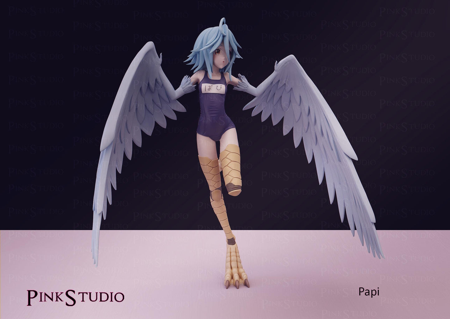 Harpy Girl Model Kit | 3D Resin Printed Figurine | Pink Studio