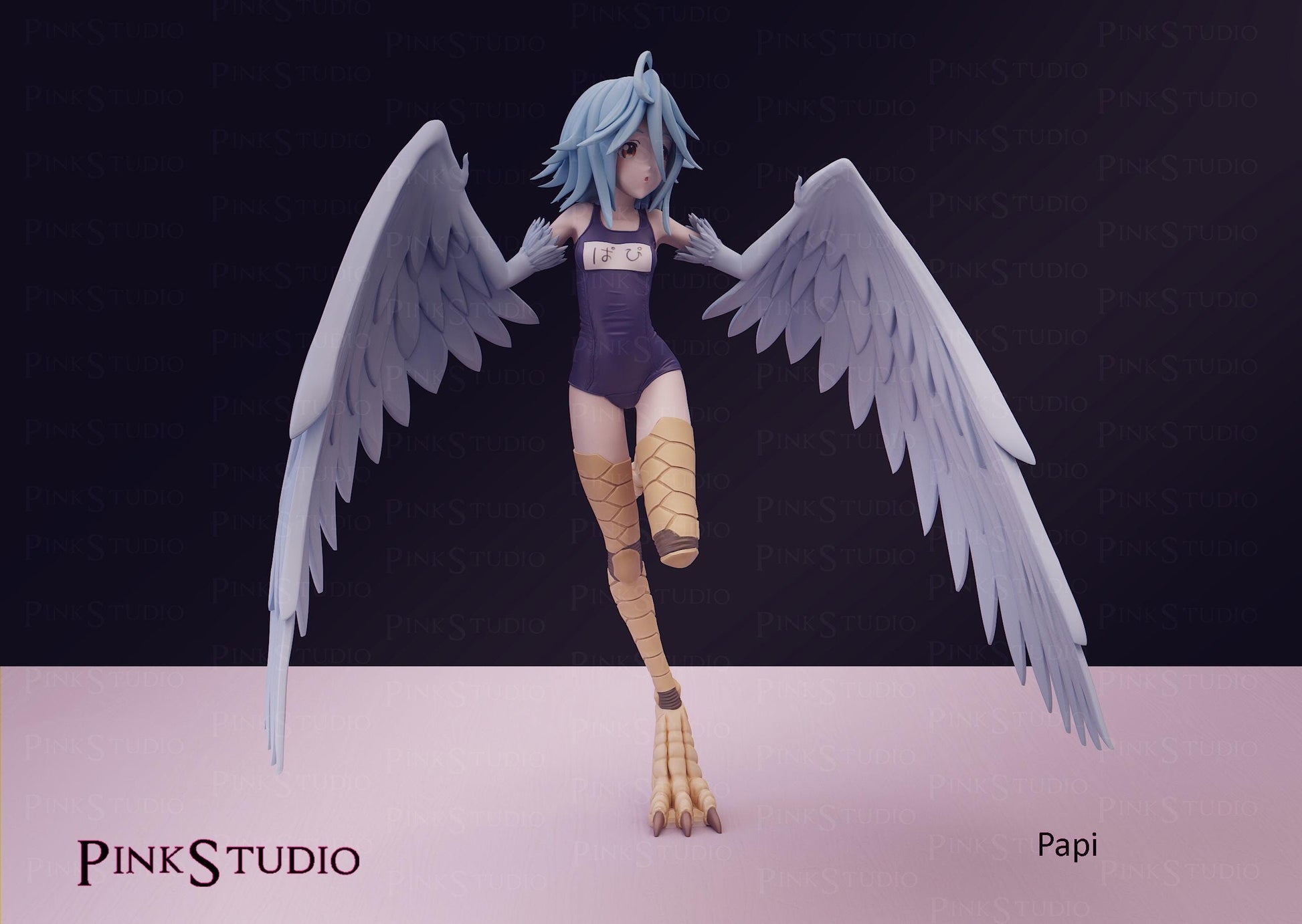 Harpy Girl Model Kit | 3D Resin Printed Figurine | Pink Studio