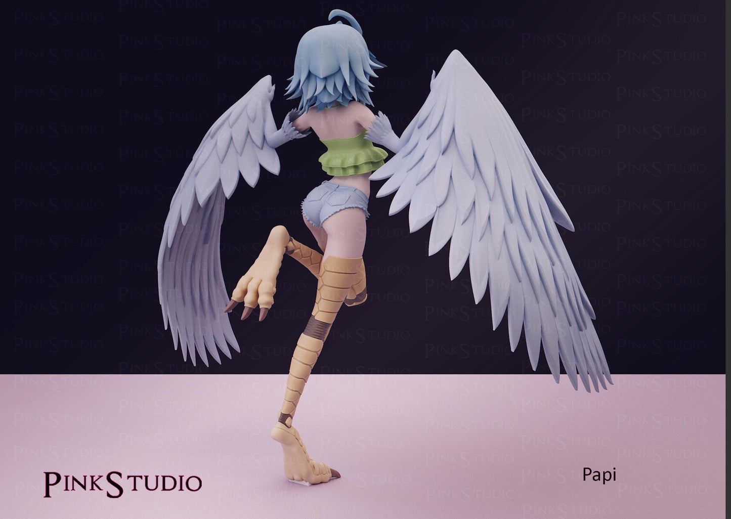 Harpy Girl Model Kit | 3D Resin Printed Figurine | Pink Studio