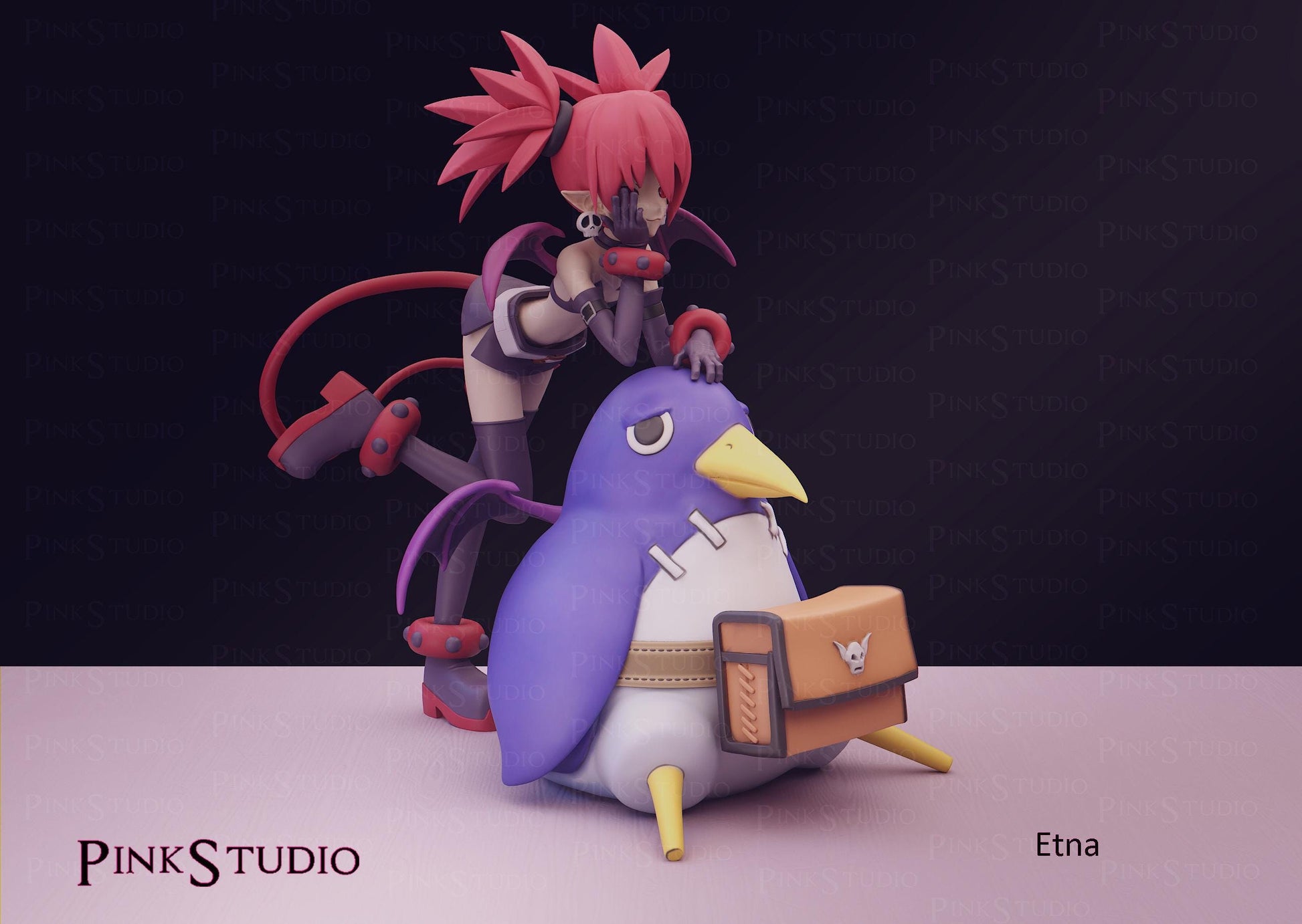 Demon Girl Model Kit | 3D Resin Printed Figurine | Pink Studio