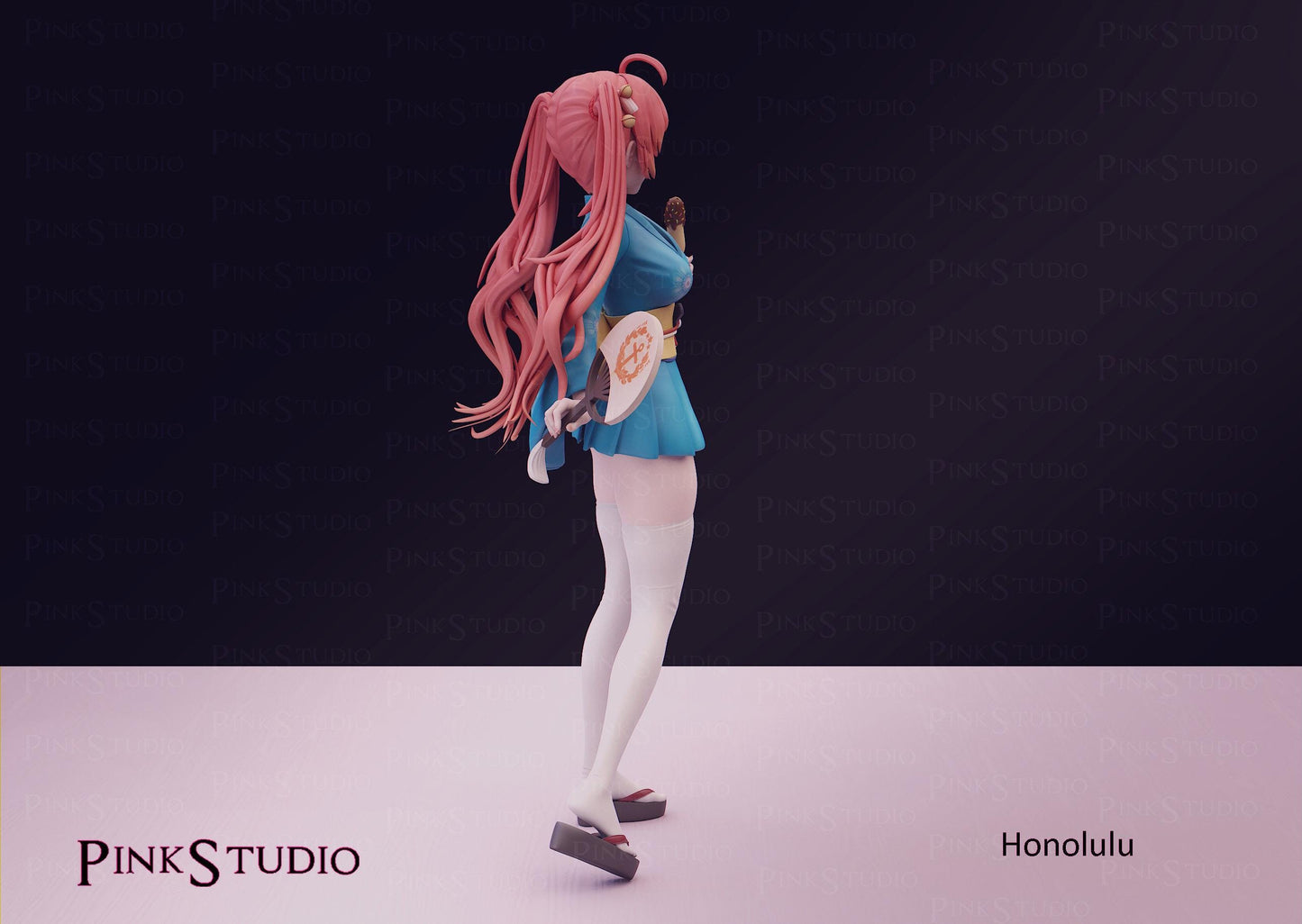 Honolulu Inspired Model Kit | 3D Resin Printed Figurine | Pink Studio