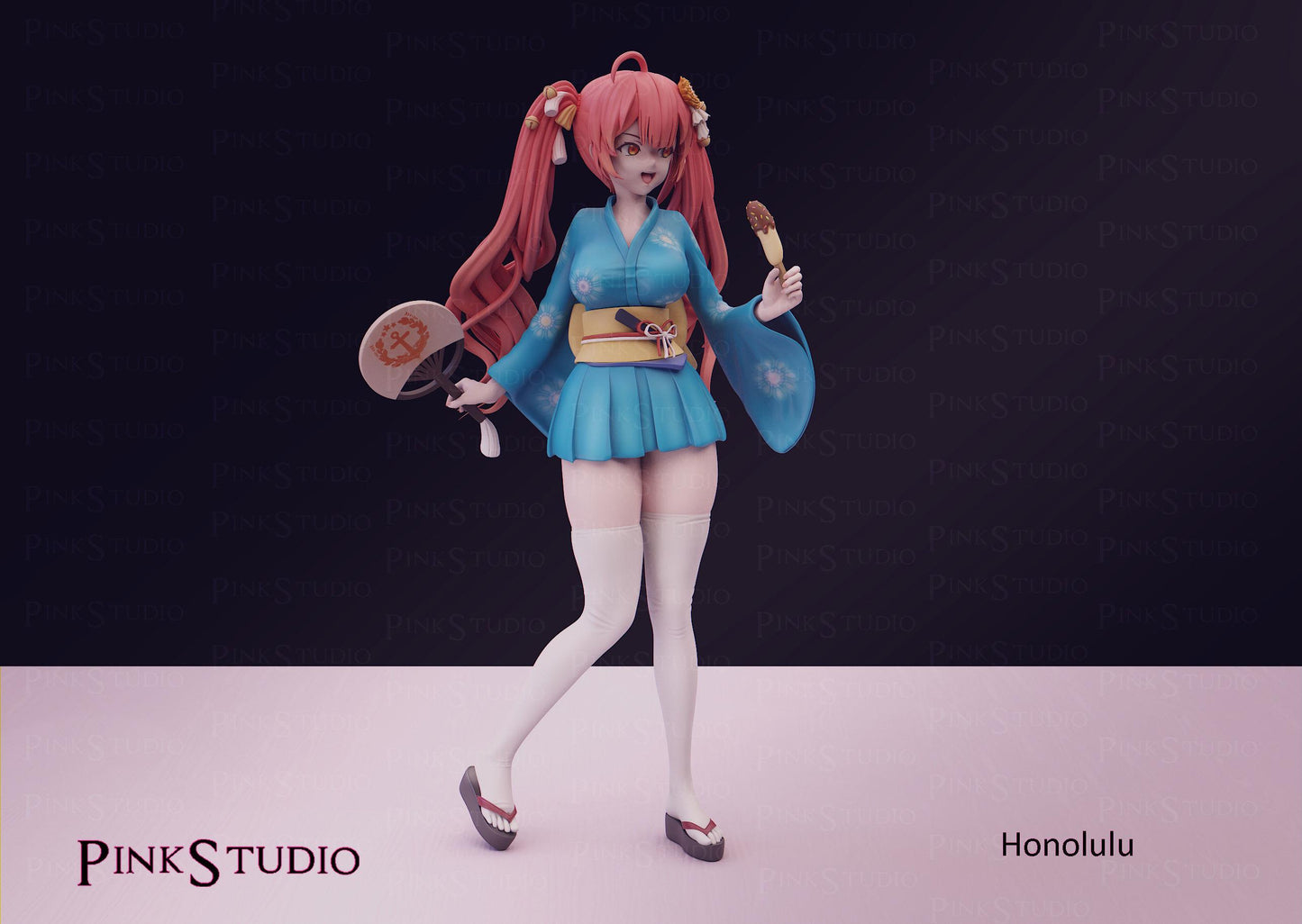 Honolulu Inspired Model Kit | 3D Resin Printed Figurine | Pink Studio