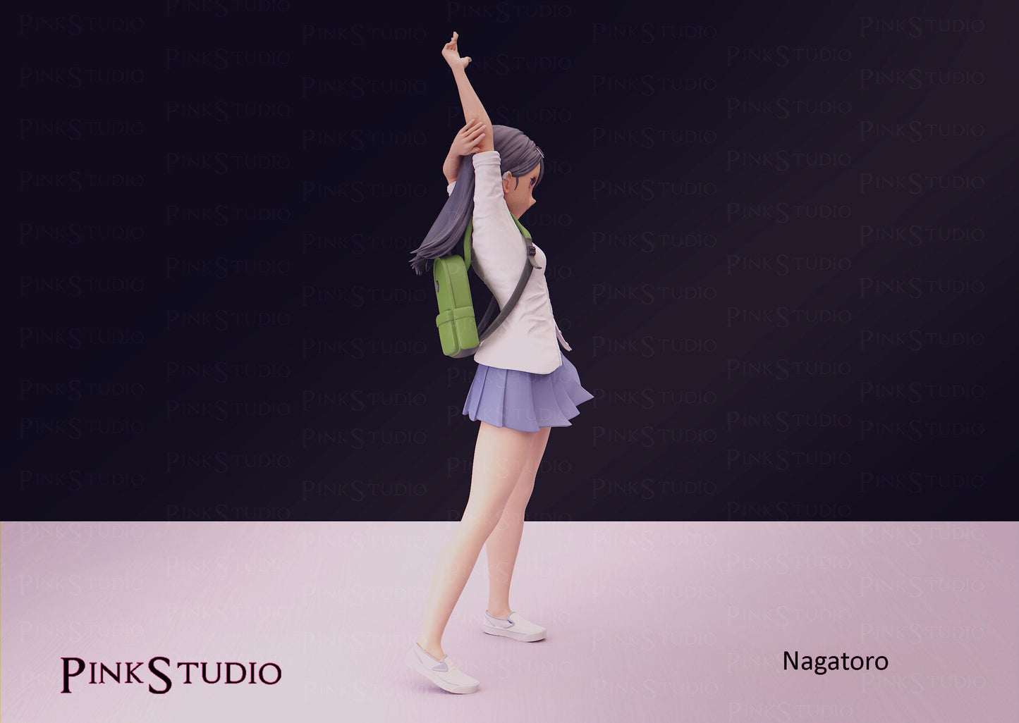 Japanese Schoolgirl Model Kit | 3D Resin Printed Figurine | Pink Studio Model