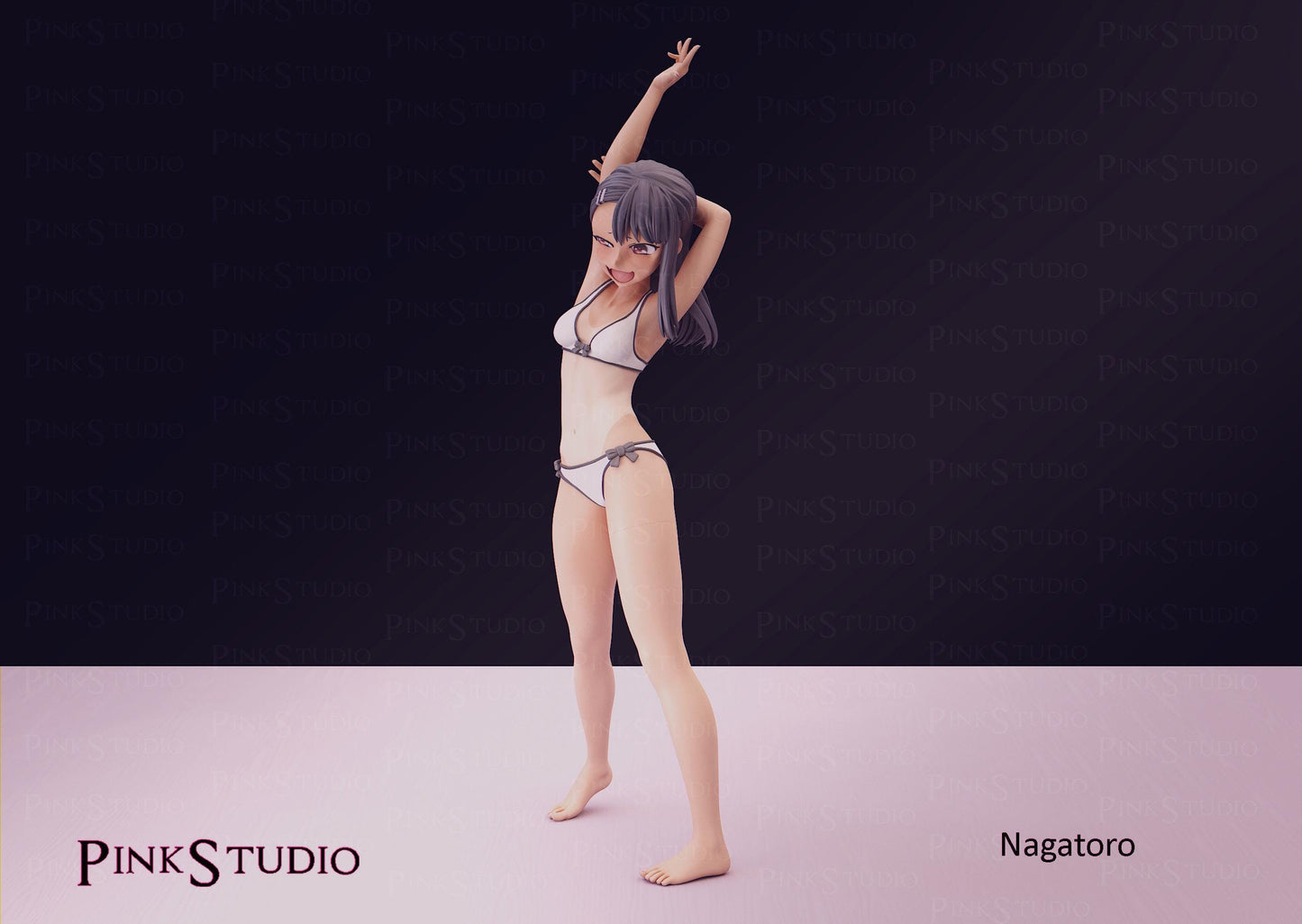 Japanese Schoolgirl Model Kit | 3D Resin Printed Figurine | Pink Studio Model