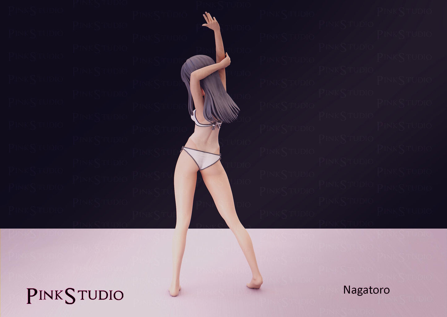 Japanese Schoolgirl Model Kit | 3D Resin Printed Figurine | Pink Studio Model