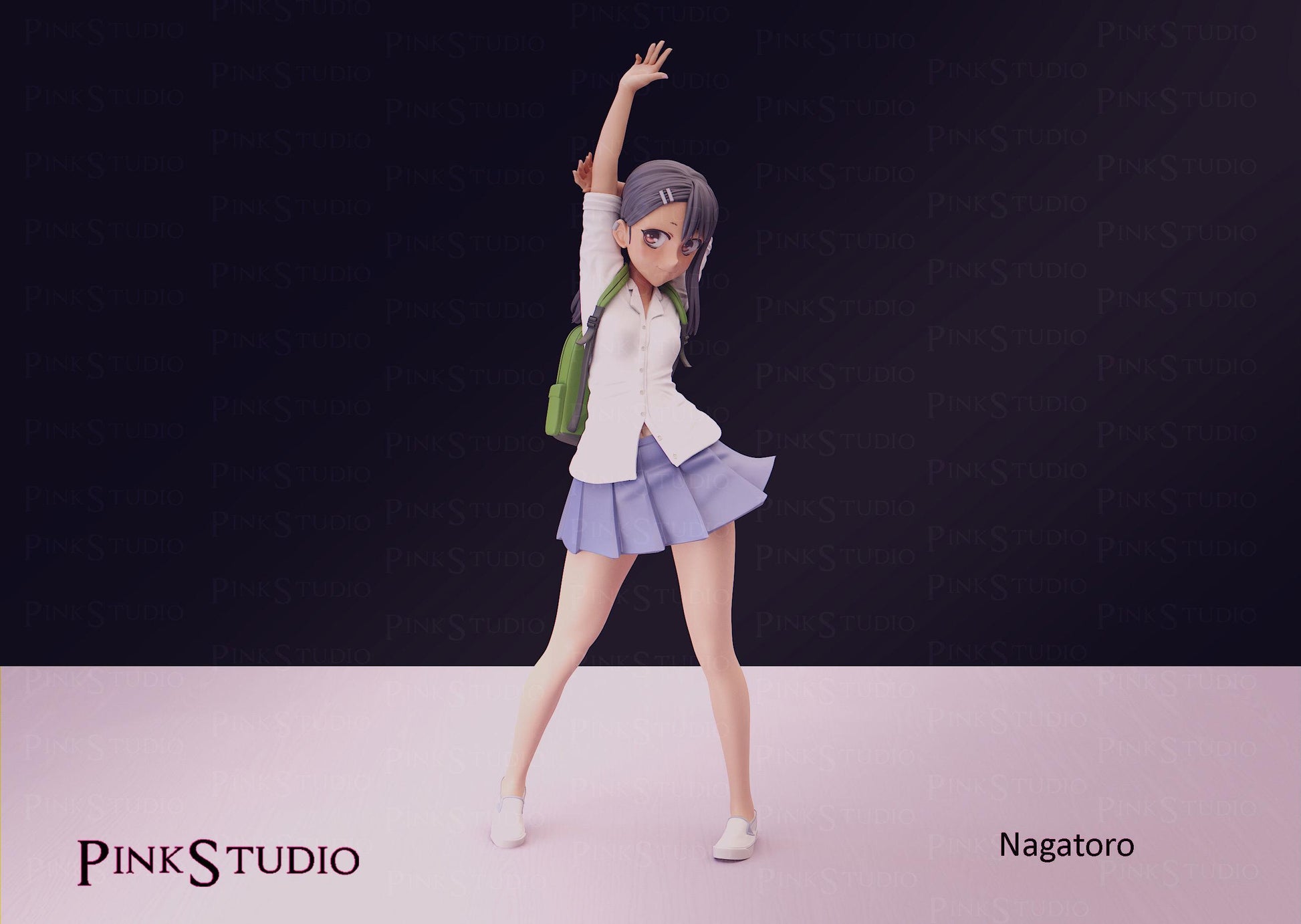 Japanese Schoolgirl Model Kit | 3D Resin Printed Figurine | Pink Studio Model