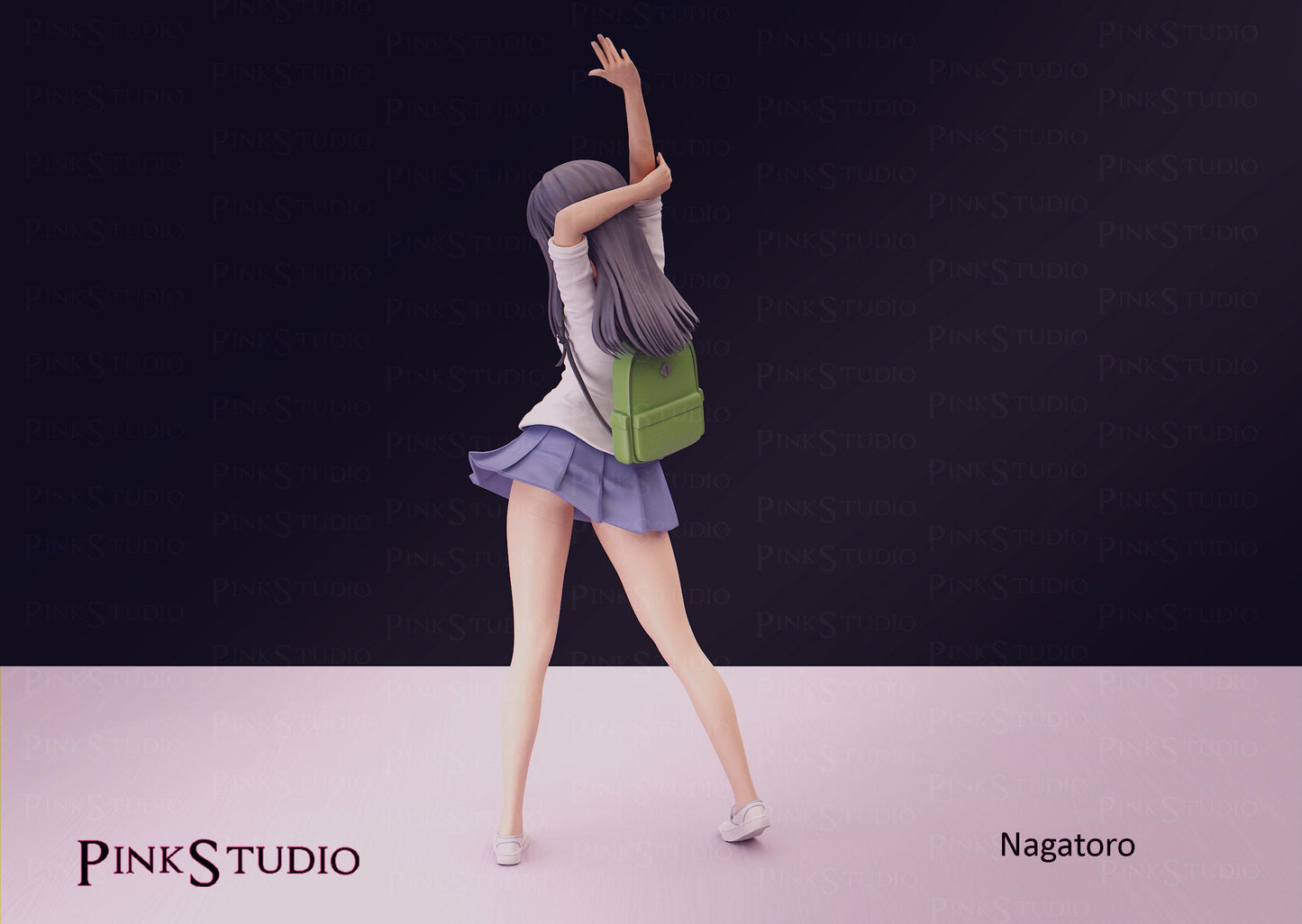 Japanese Schoolgirl Model Kit | 3D Resin Printed Figurine | Pink Studio Model