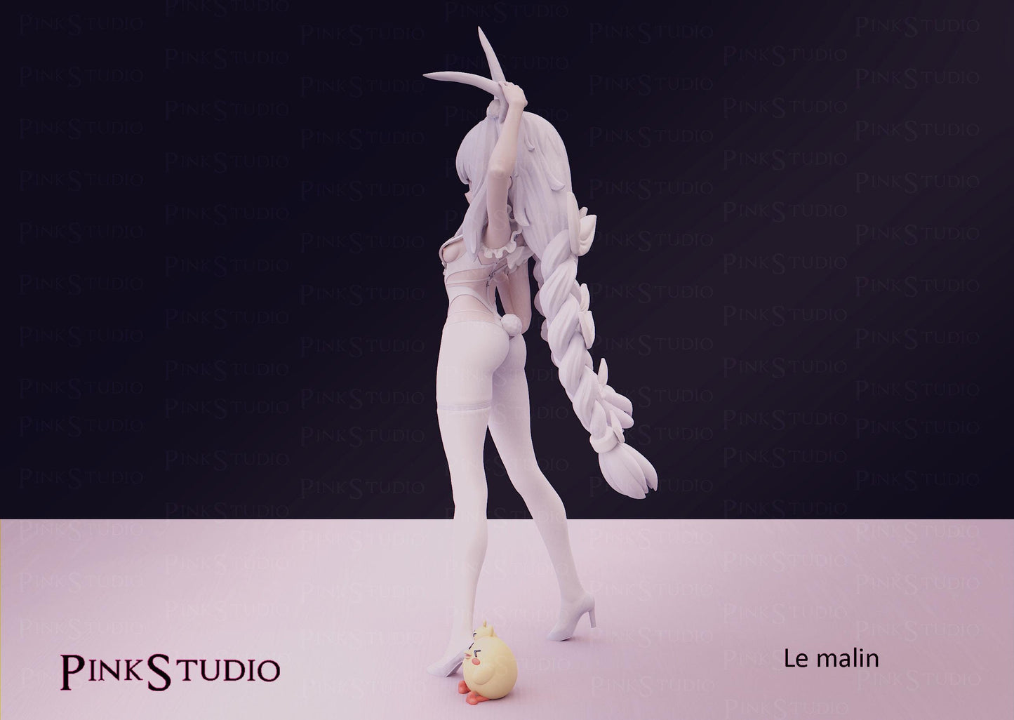 Bunny Girl Model Kit | 3D Resin Printed Figurine | Pink Studio