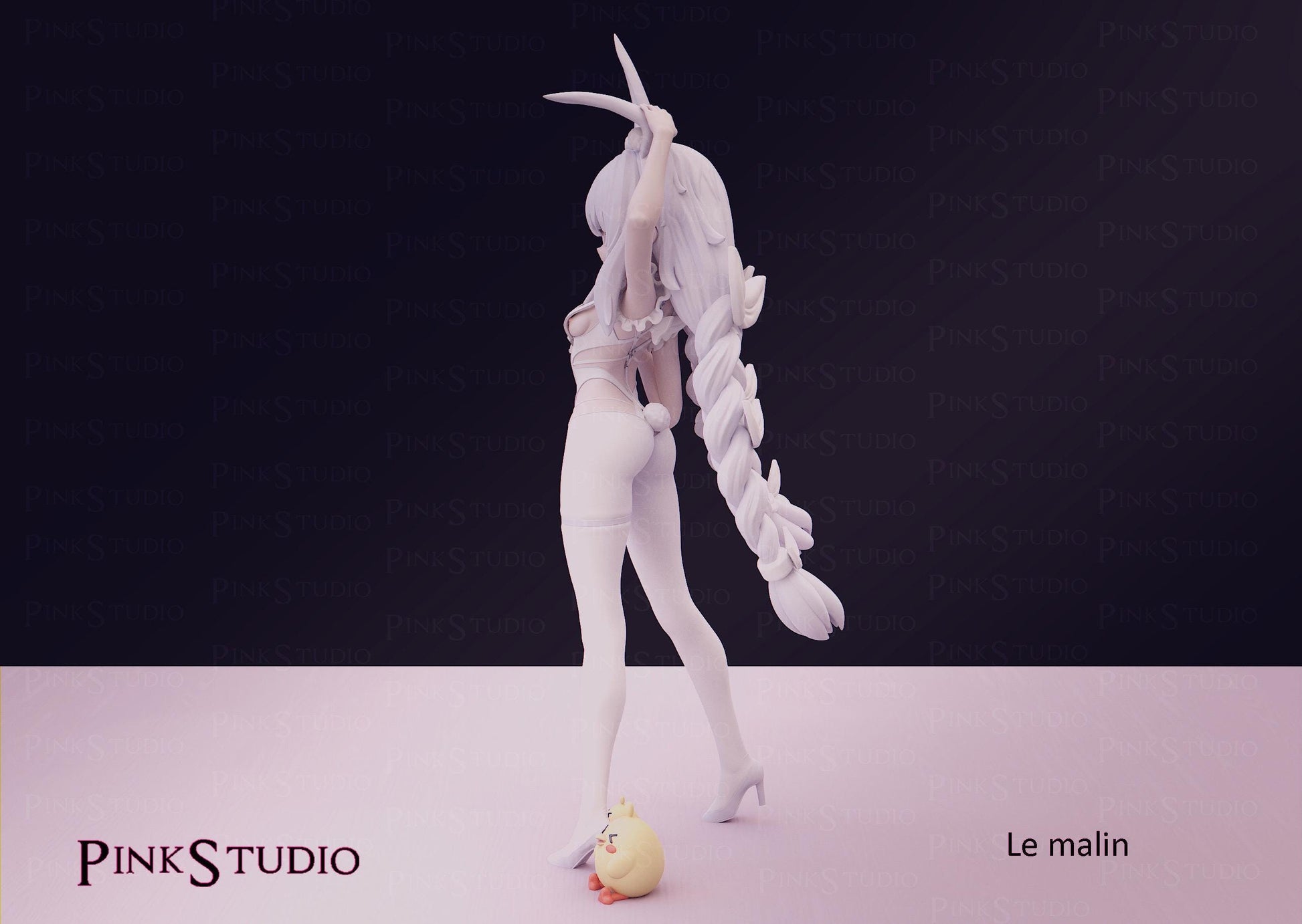 Bunny Girl Model Kit | 3D Resin Printed Figurine | Pink Studio