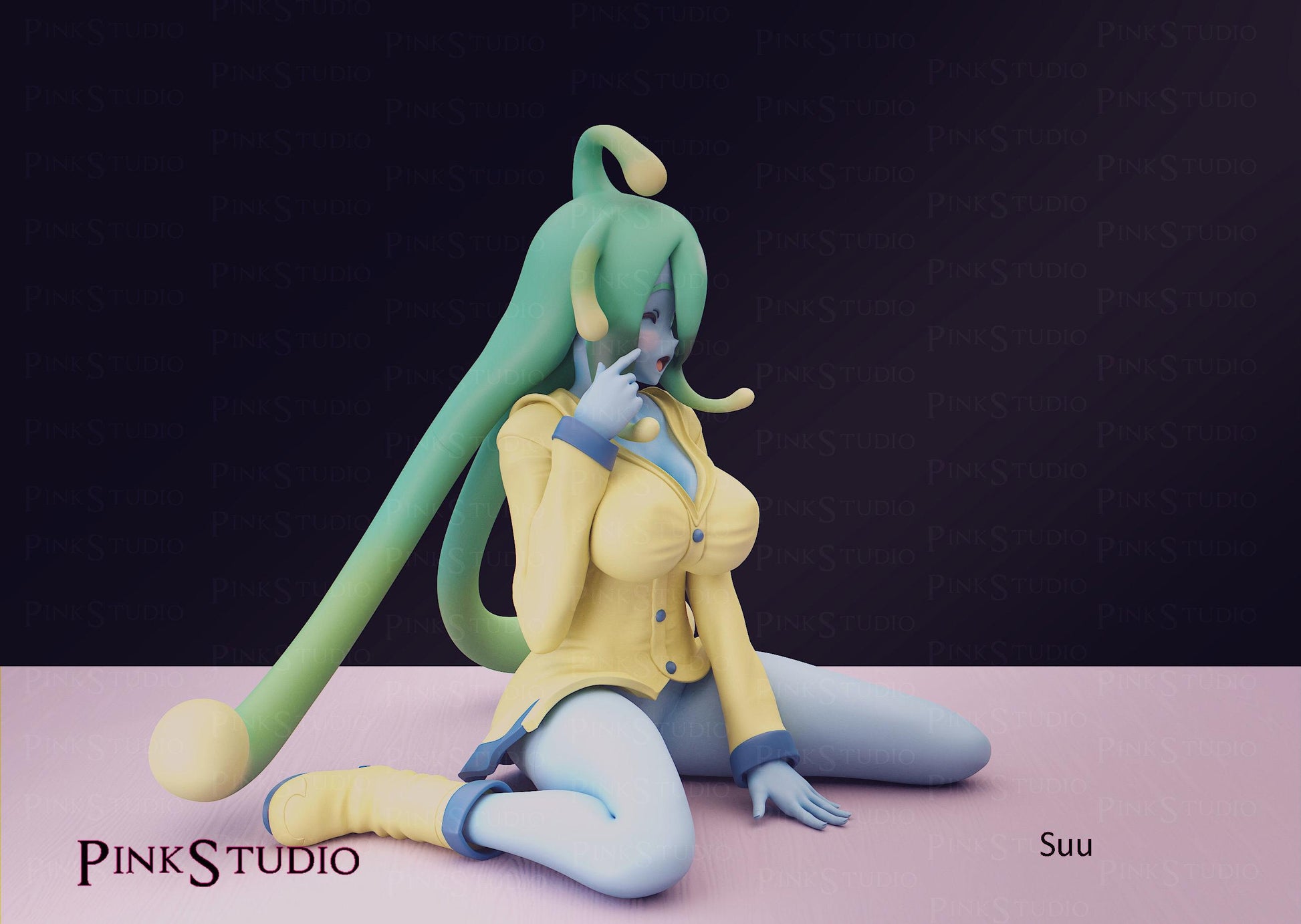 Slime Girl Model Kit | 3D Resin Printed Figurine | Pink Studio