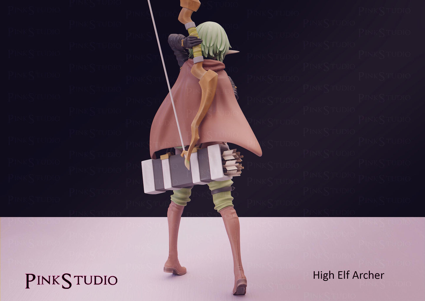 High Elf Archer Model Kit | 3D Resin Printed Figurine | Pink Studio