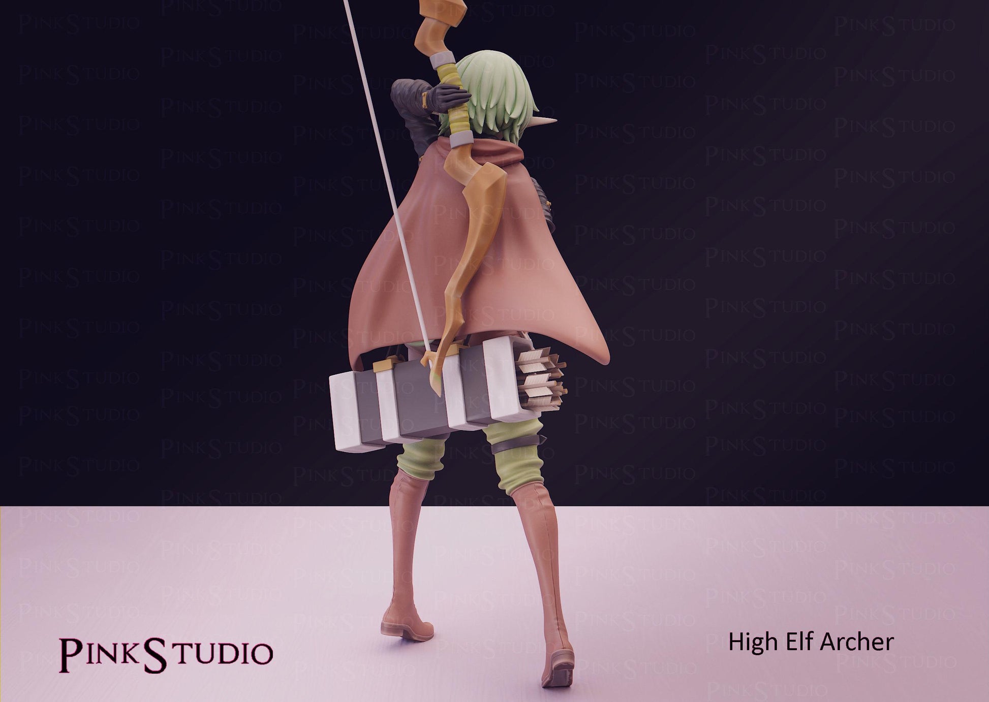 High Elf Archer Model Kit | 3D Resin Printed Figurine | Pink Studio