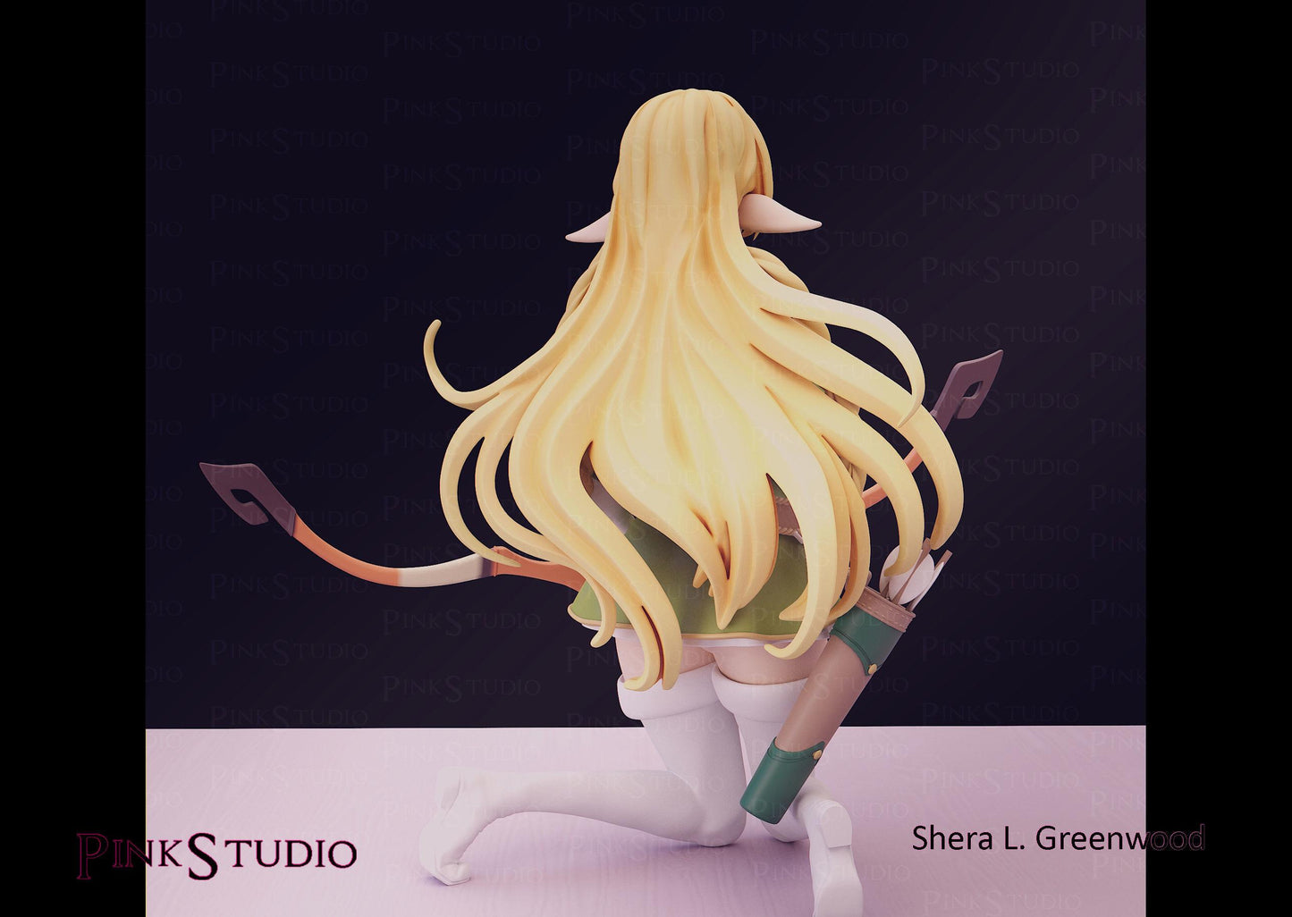 Elf Archer Model Kit | 3D Resin Printed Figurine | Pink Studio