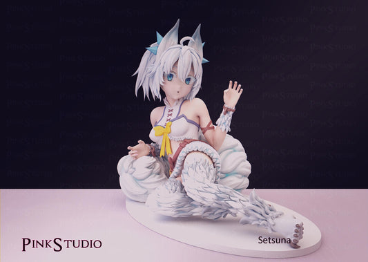 Wolf Girl Model Kit | 3D Resin Printed Figurine | Pink Studio