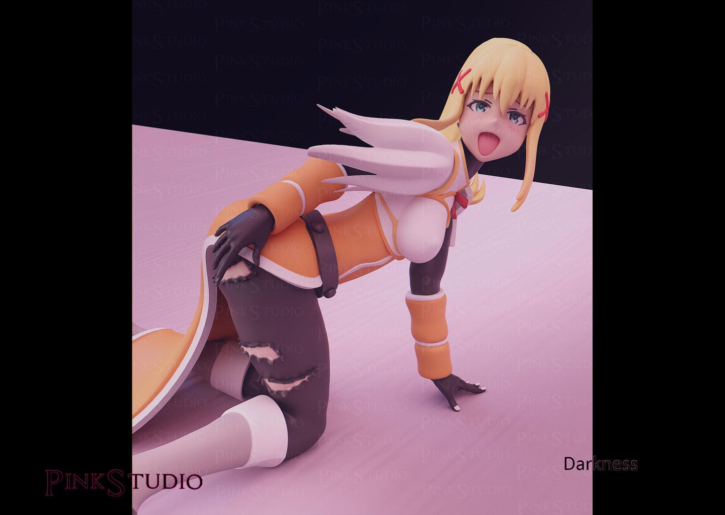 Crusader Girl Model Kit | 3D Resin Printed Figurine | Pink Studio
