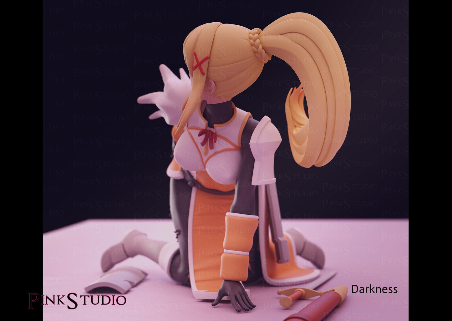 Crusader Girl Model Kit | 3D Resin Printed Figurine | Pink Studio