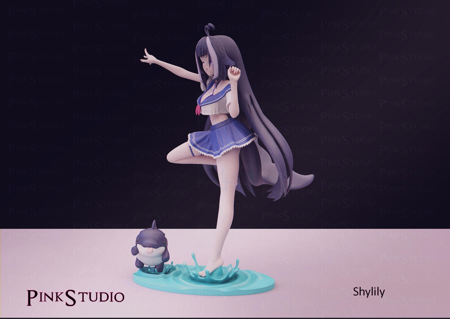 Orca Girl Model Kit | 3D Resin Printed Figurine | Pink Studio