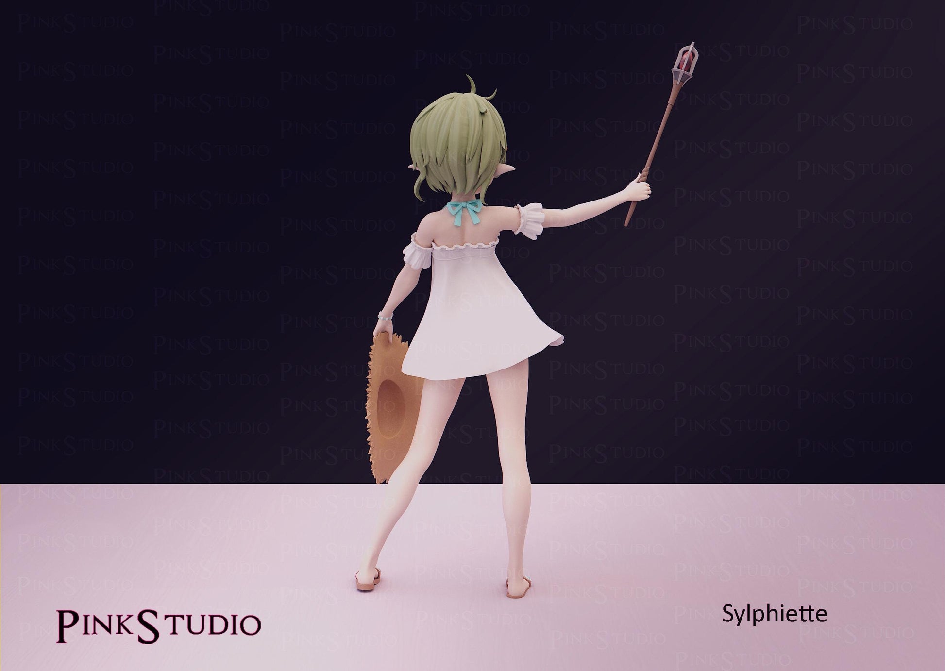 Elf Girl Model Kit | 3D Resin Printed Figurine | Pink Studio