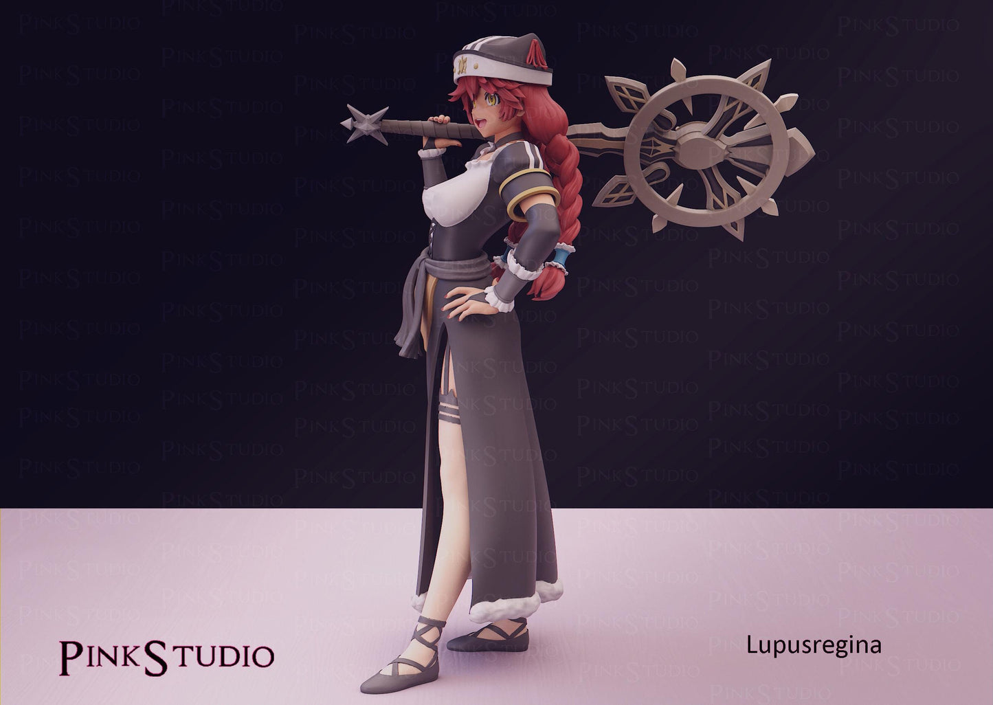 Werewolf Girl Model Kit | 3D Resin Printed Figurine | Pink Studio