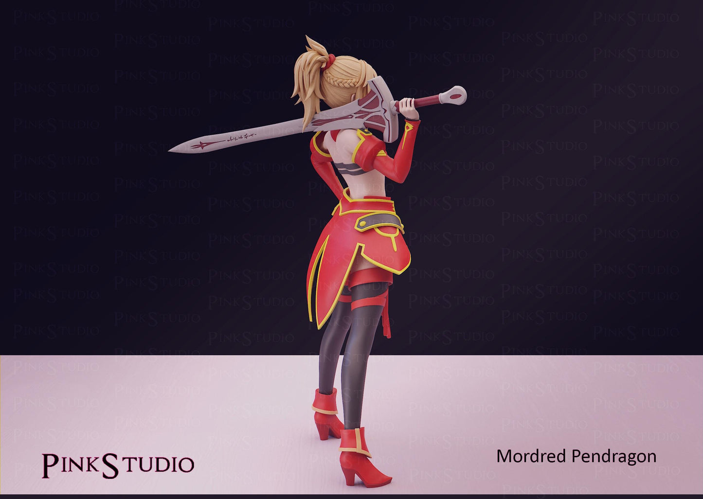 Warrior Girl Model Kit | 3D Resin Printed Figurine | Pink Studio
