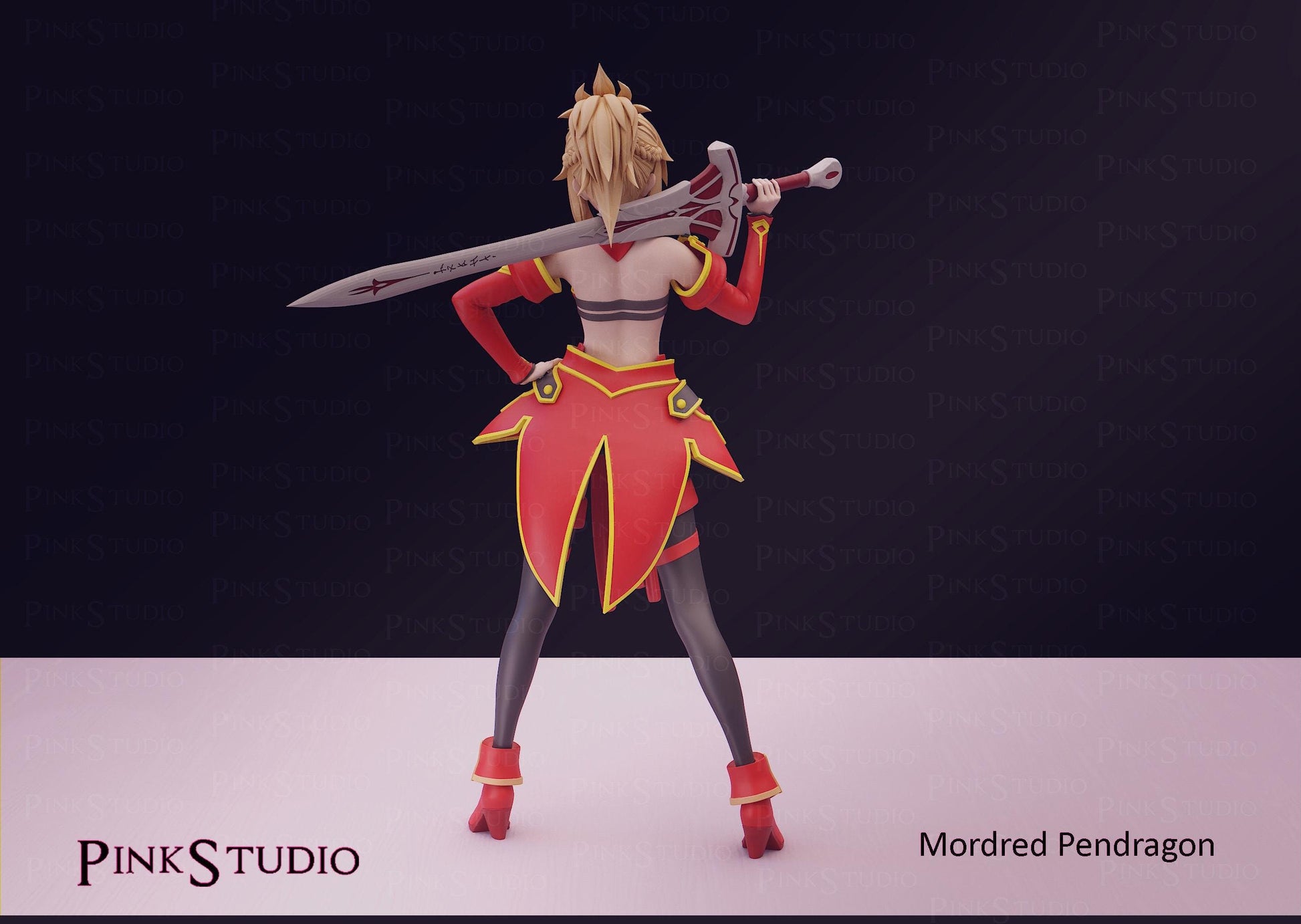 Warrior Girl Model Kit | 3D Resin Printed Figurine | Pink Studio