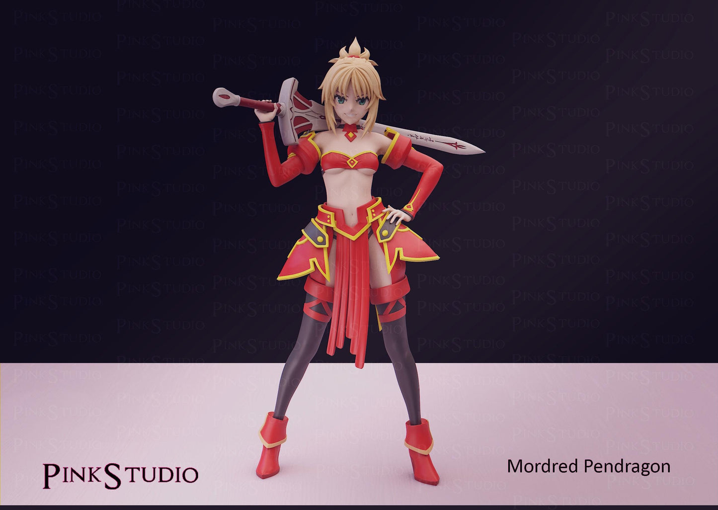 Warrior Girl Model Kit | 3D Resin Printed Figurine | Pink Studio