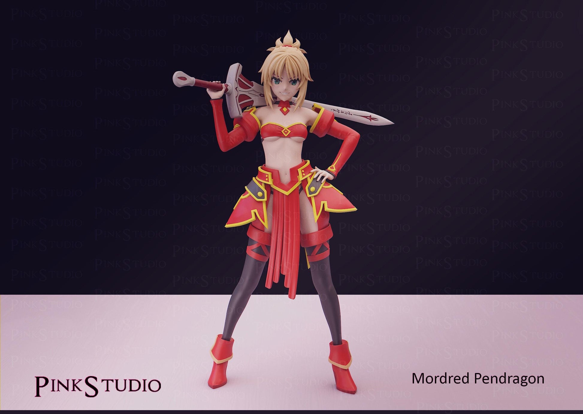 Warrior Girl Model Kit | 3D Resin Printed Figurine | Pink Studio