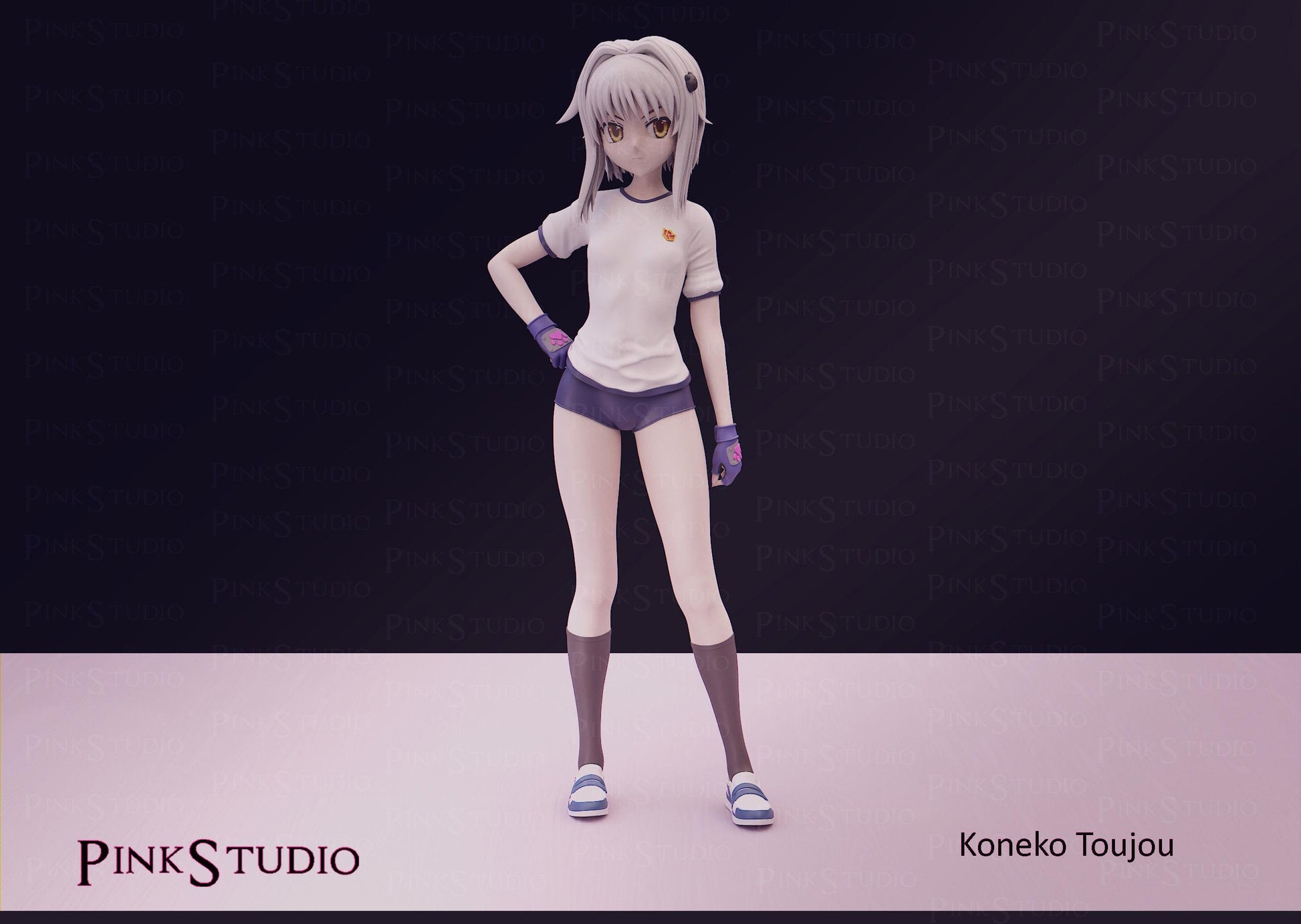 Japanese Schoolgirl Model Kit | 3D Resin Printed Figurine | Pink Studio