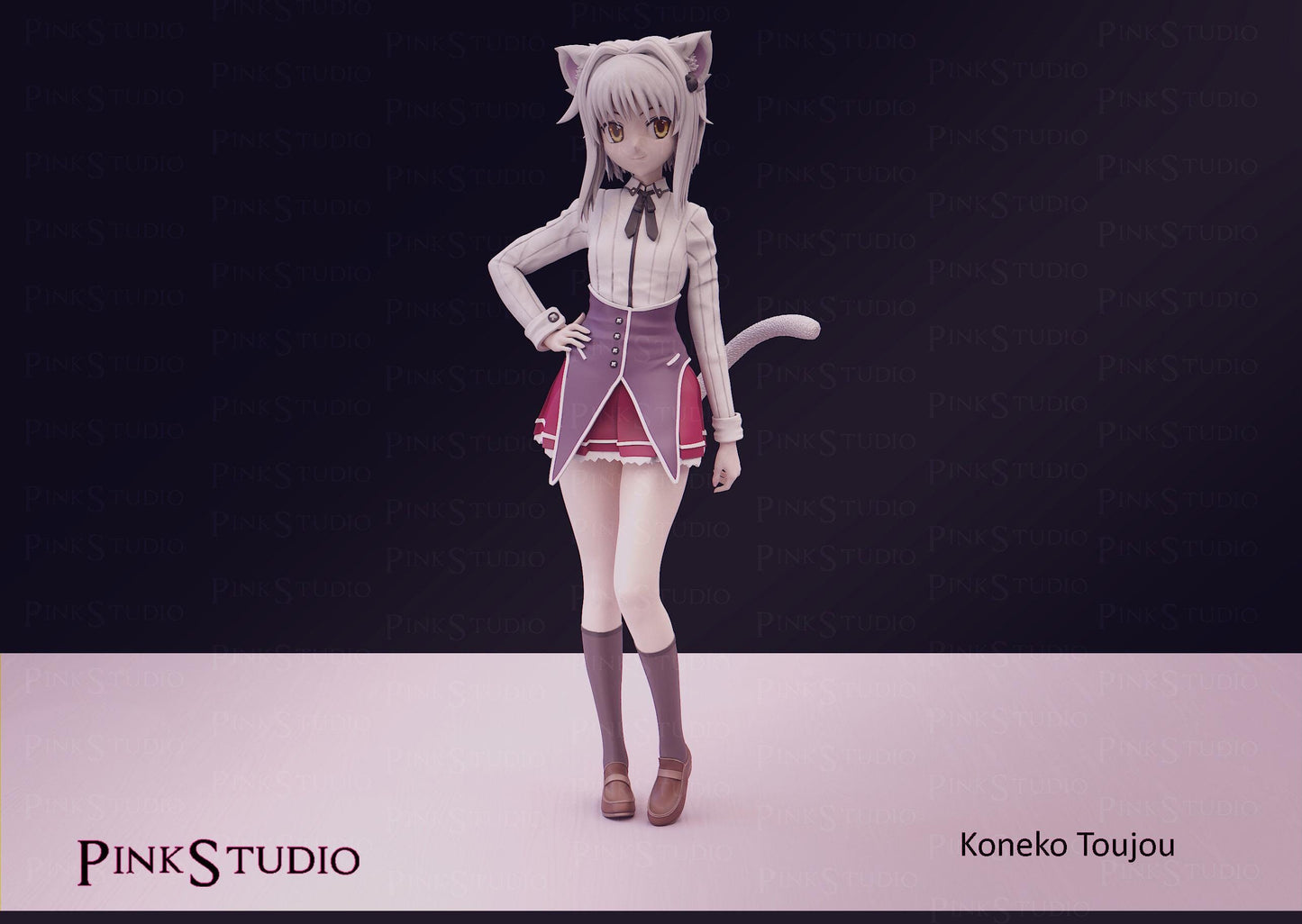 Japanese Schoolgirl Model Kit | 3D Resin Printed Figurine | Pink Studio