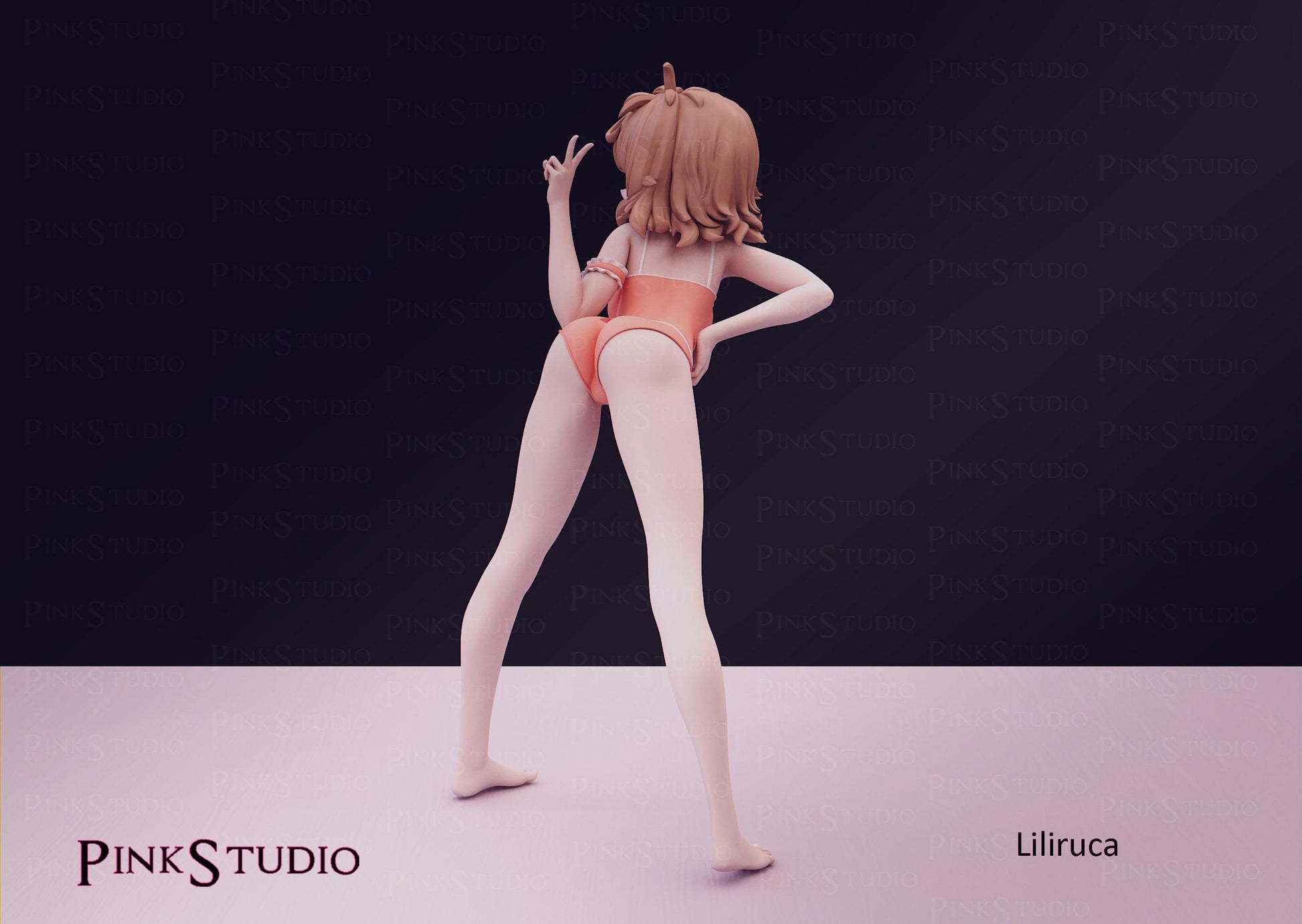 Werewolf Girl Model Kit | 3D Resin Printed Figurine | Pink Studio
