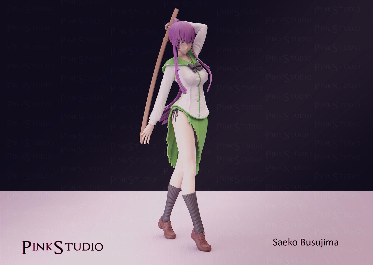 Warrior Girl Model Kit | 3D Resin Printed Figurine | Pink Studio