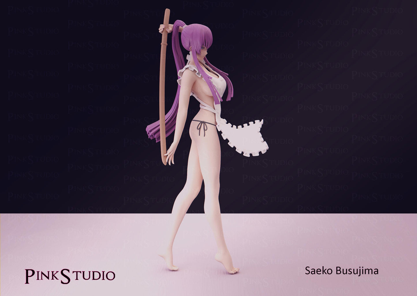 Warrior Girl Model Kit | 3D Resin Printed Figurine | Pink Studio