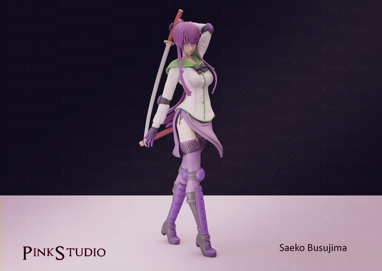 Warrior Girl Model Kit | 3D Resin Printed Figurine | Pink Studio