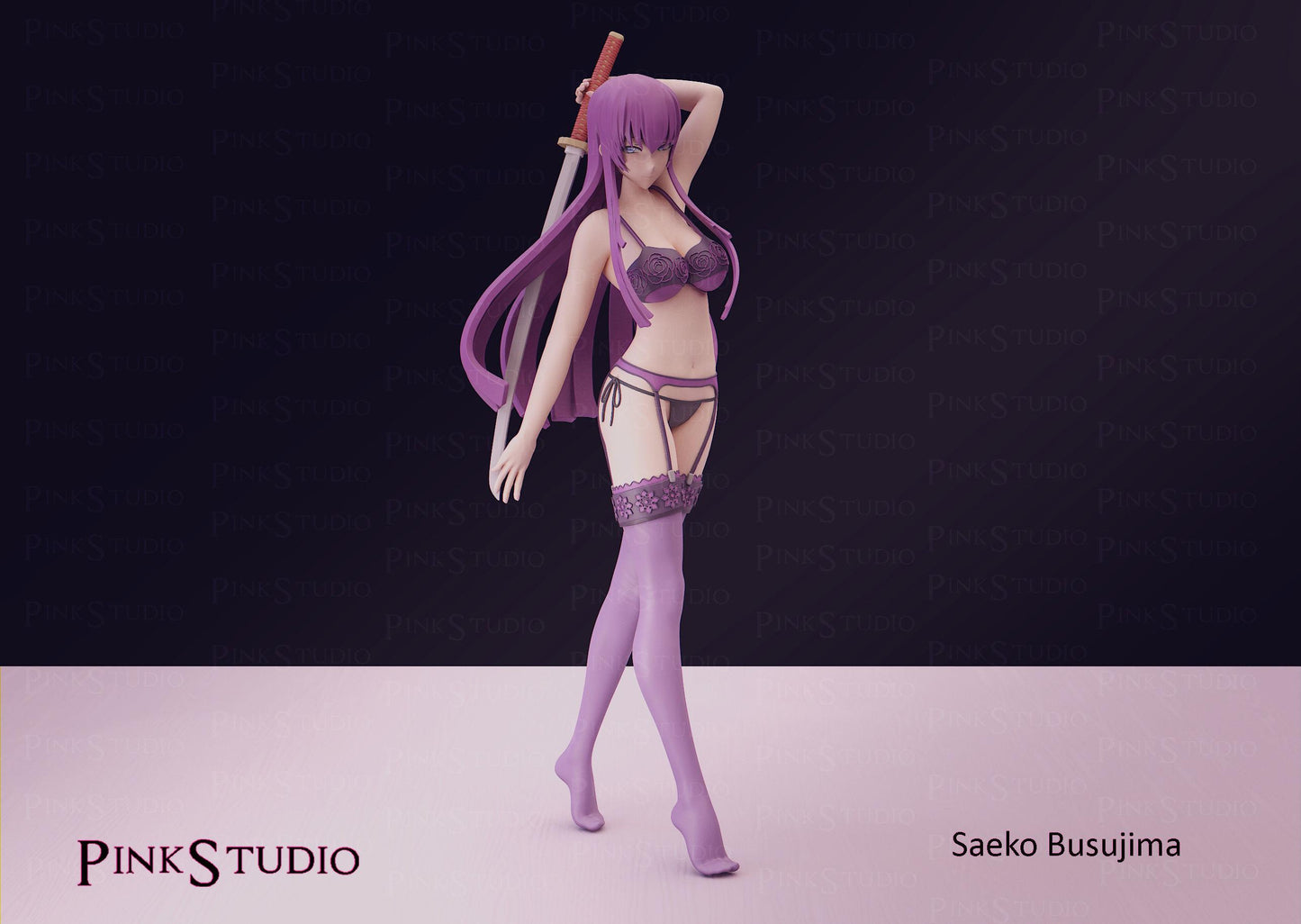 Warrior Girl Model Kit | 3D Resin Printed Figurine | Pink Studio