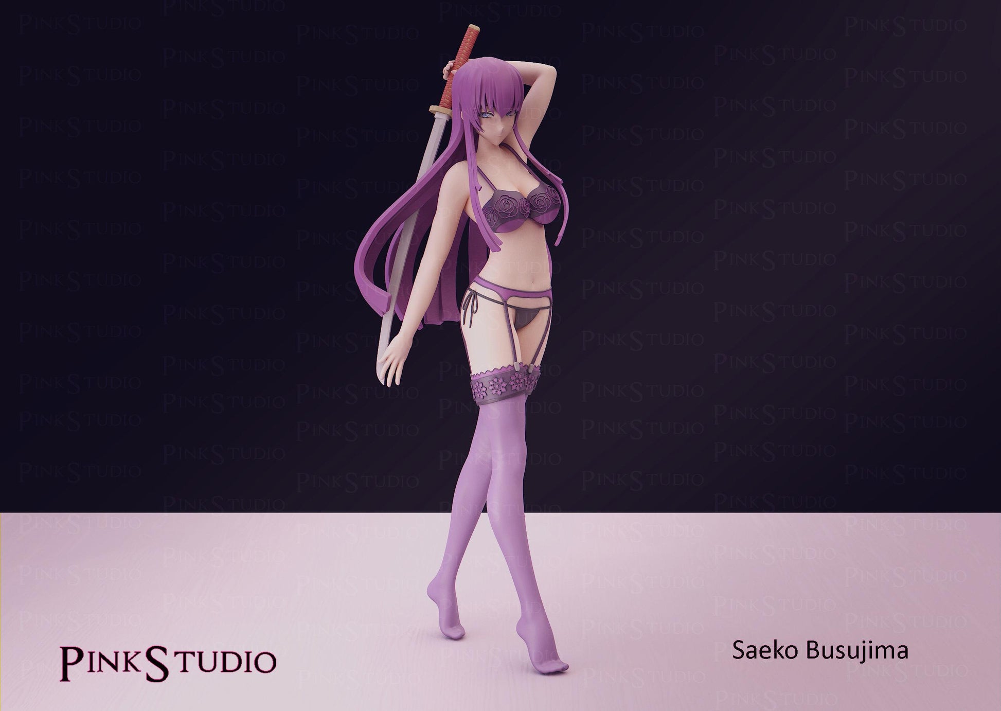 Warrior Girl Model Kit | 3D Resin Printed Figurine | Pink Studio