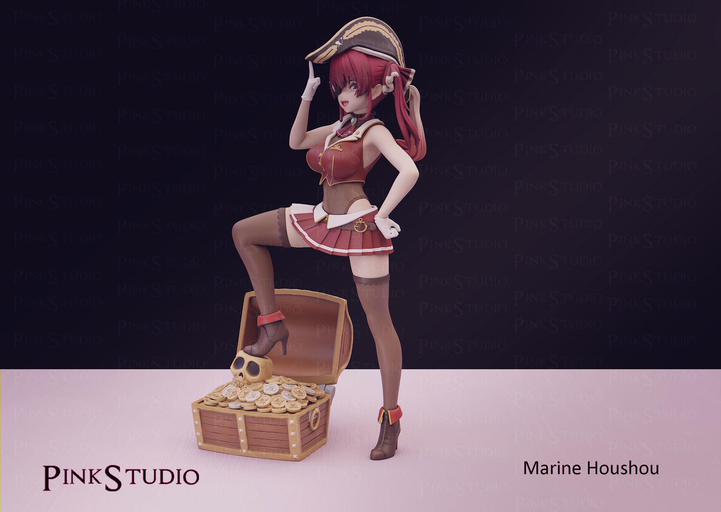 Pirate Girl Model Kit | 3D Resin Printed Figurine | Pink Studio