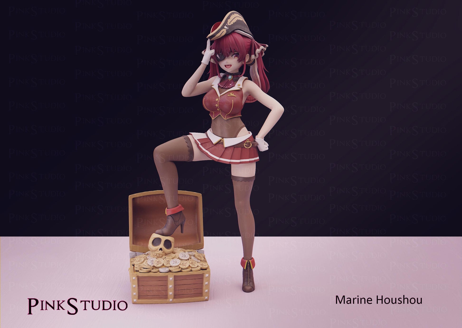 Pirate Girl Model Kit | 3D Resin Printed Figurine | Pink Studio