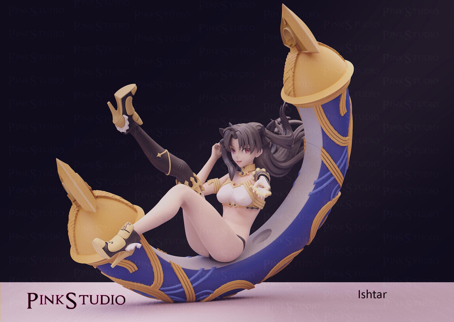 Moon Goddess Model Kit | 3D Resin Printed Figurine | Pink Studio