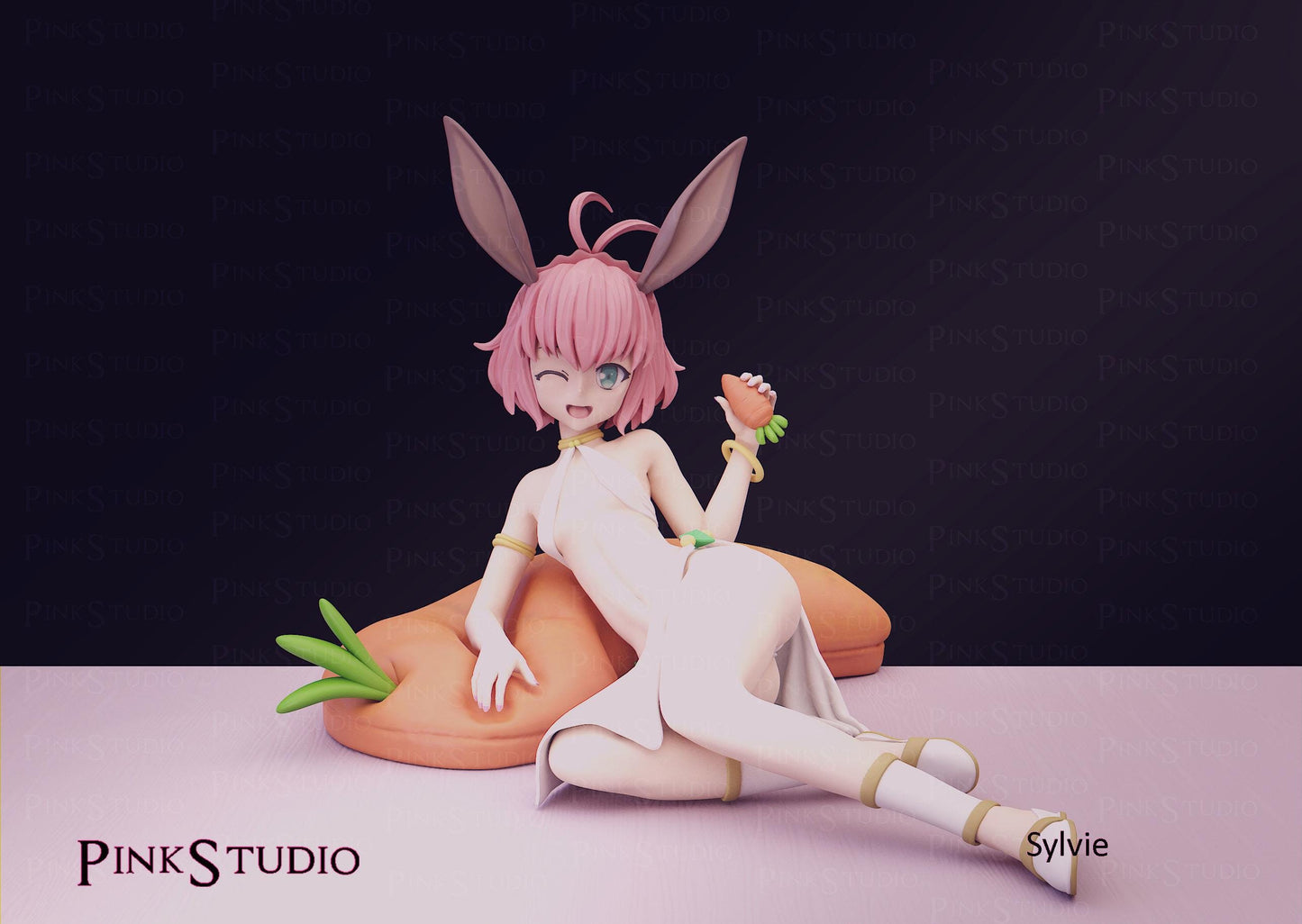 Bunny Girl Model Kit | 3D Resin Printed Figurine | Pink Studio