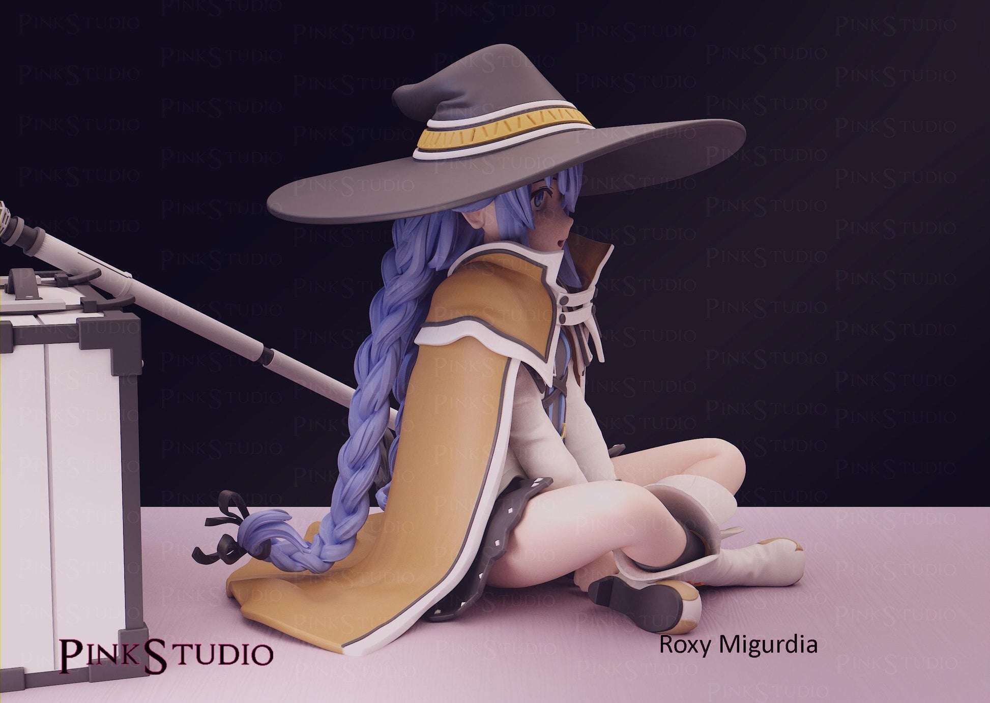 Mage Girl Model Kit | 3D Resin Printed Figurine | Pink Studio