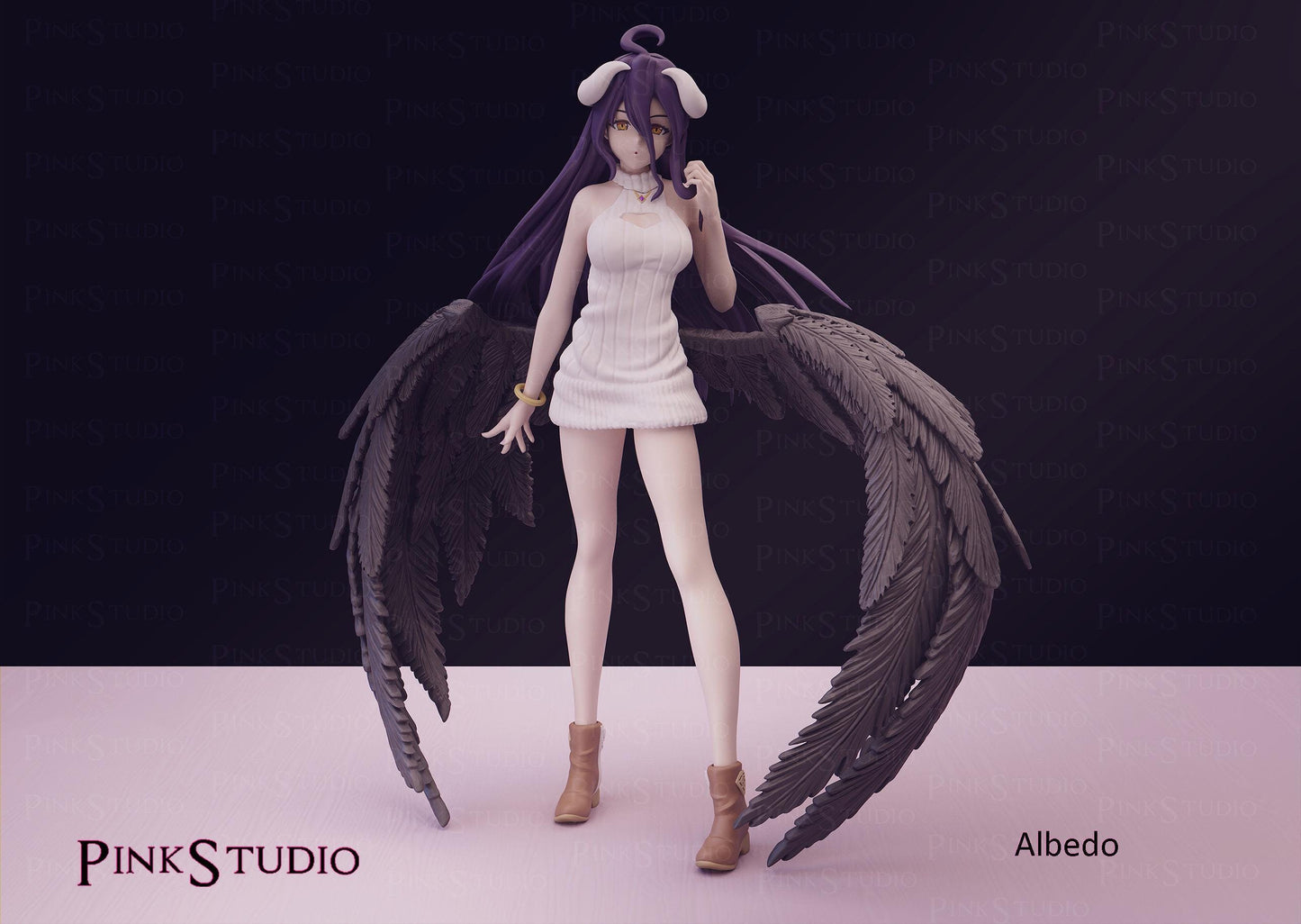 Succubus Girl Model Kit | 3D Resin Printed Figurine | Pink Studio