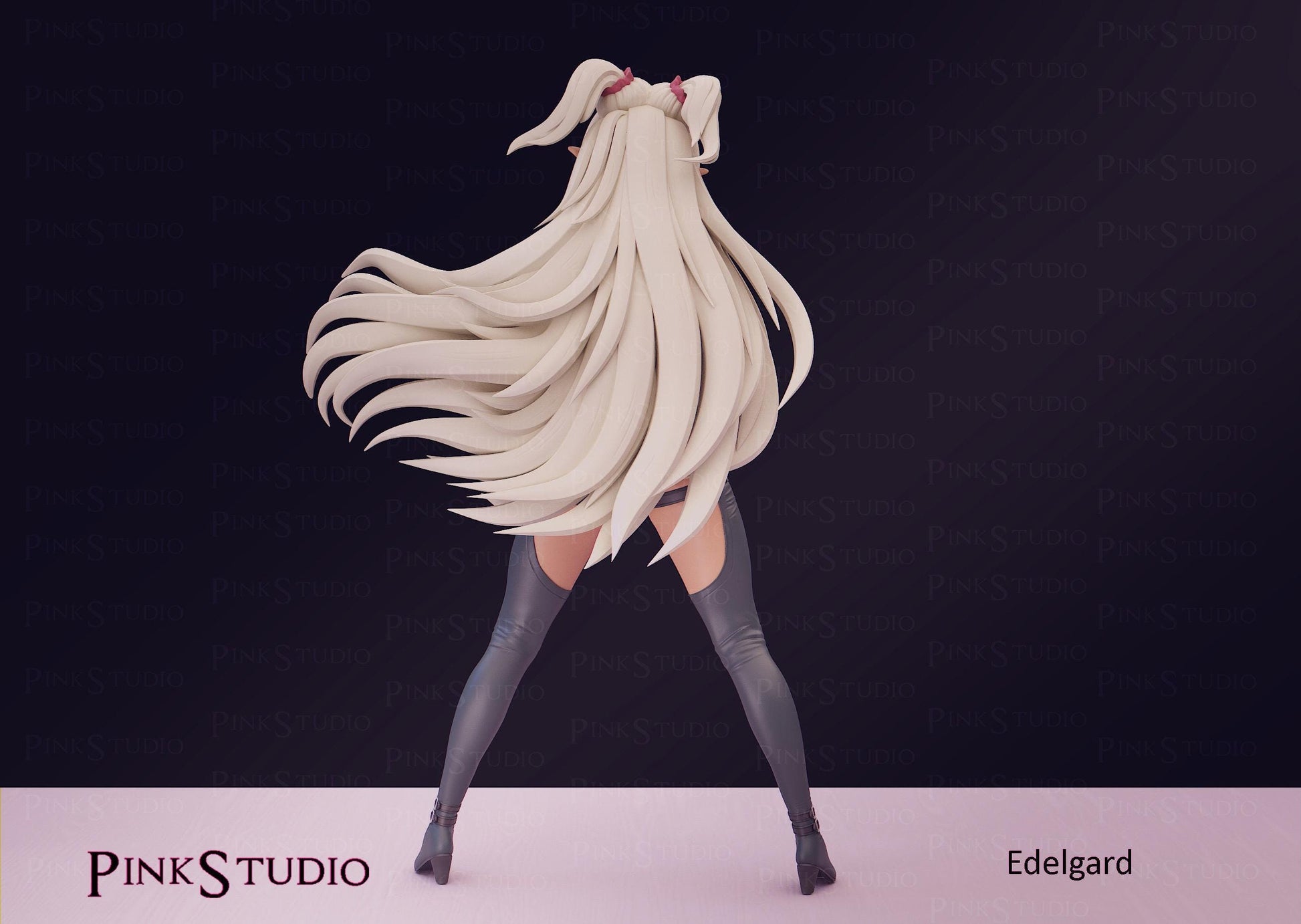 Demon Girl Model Kit | 3D Resin Printed Figurine | Pink Studio