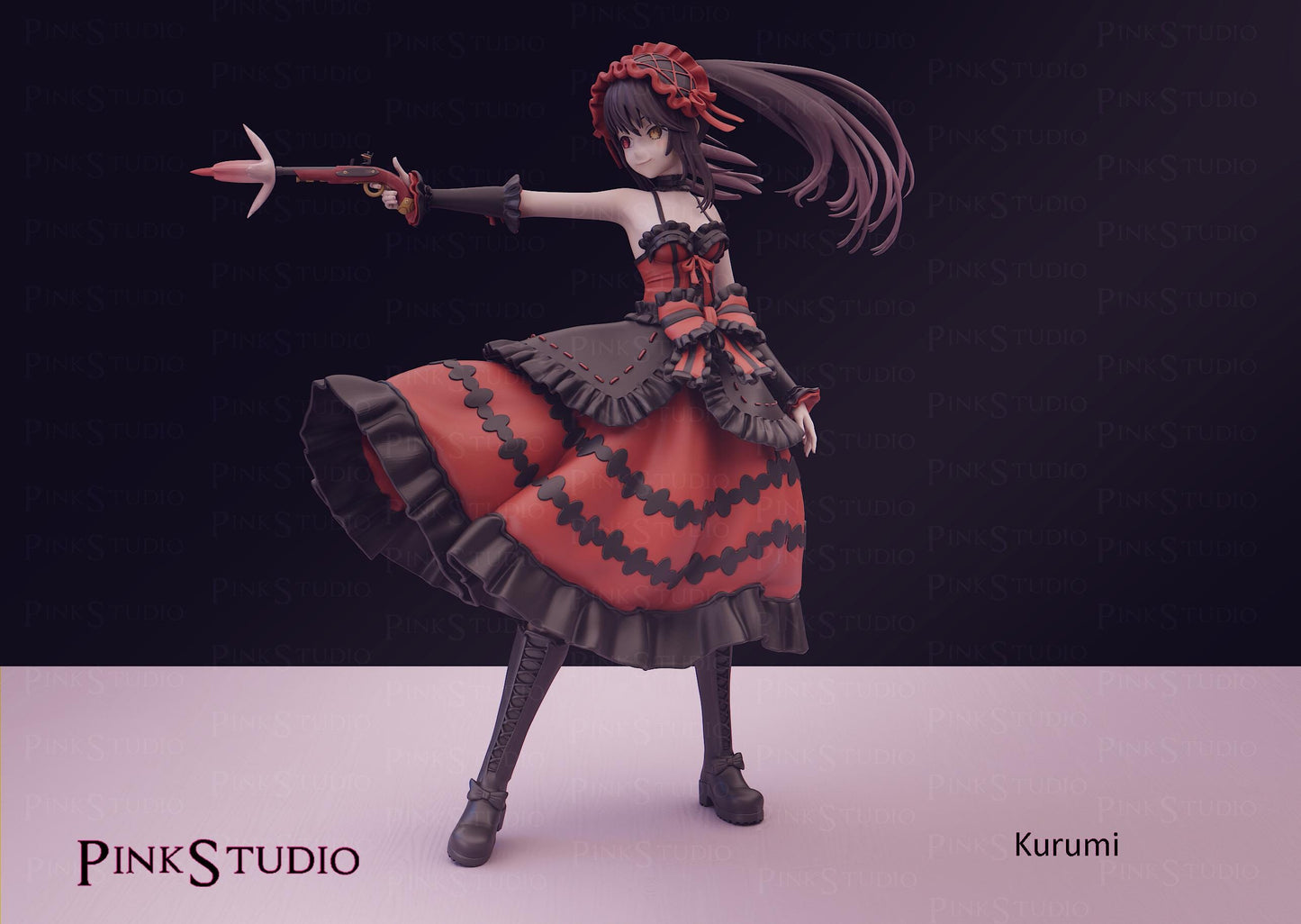 Evil Spirit Girl Model Kit | 3D Resin Printed Figurine | Pink Studio
